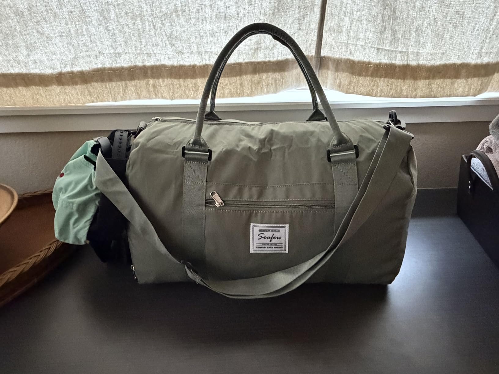 Gym Bag Womens Mens with Shoes Compartment and Wet Pocket Travel Duffel Bag customer photo 2