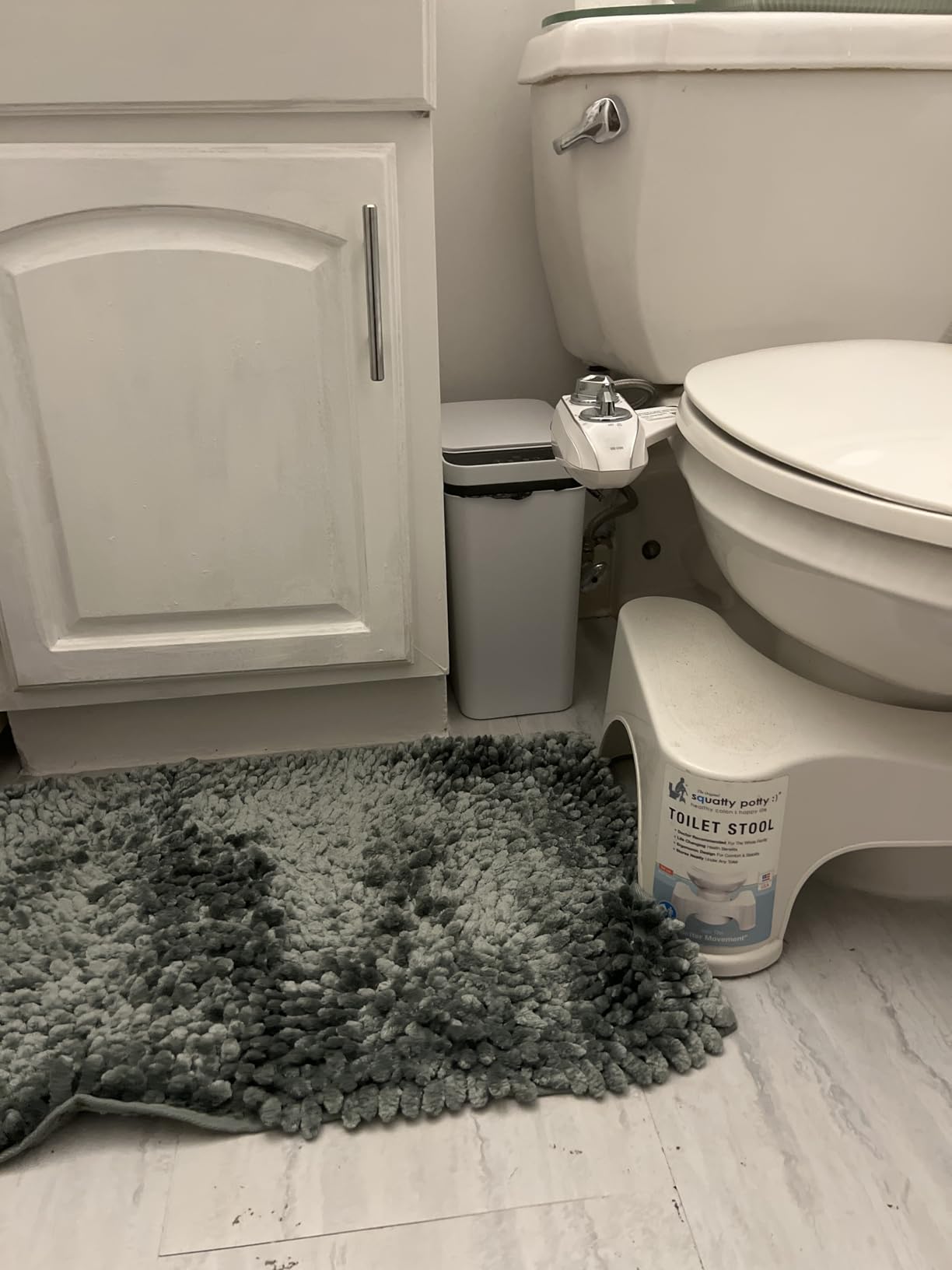 Anborry Bathroom Smart Touchless Trash Can 2.2 Gallon Automatic Motion Sensor Rubbish Can with Lid Electric Narrow Small Garbage Bin for Kitchen, Office, Living Room, Toilet, Bedroom, RV customer photo 2