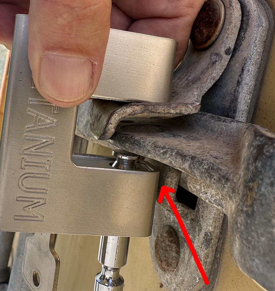 BRP74 Armoured High Security Padlock - Anti Drill Cylinder - Heavy Duty Lock for Storage Unit with 0.67 inch Shackle Clearance, Motorbike, Shed and Garage Silver customer photo 2