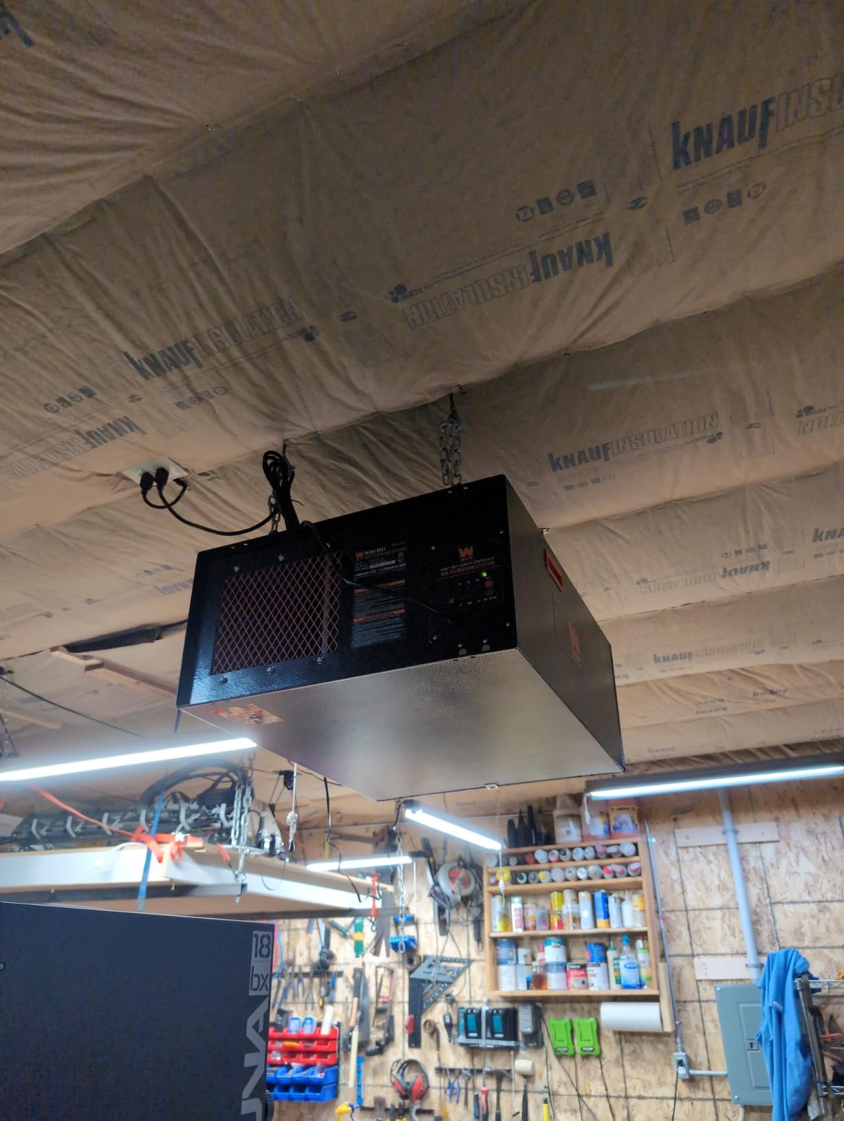 WEN AF1270 4.2-Amp 3-Speed Remote-Controlled Industrial-Strength Air Filtration System (750/950/1270 CFM), Black customer photo 2