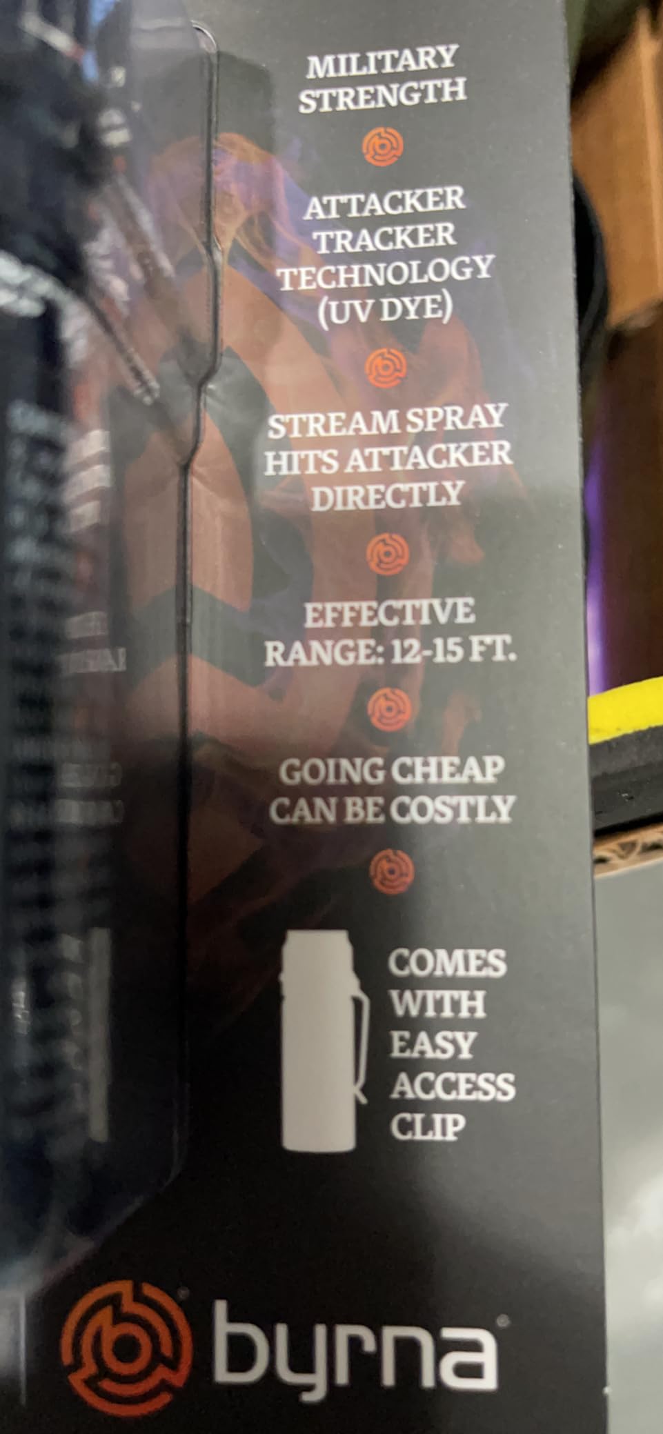 Byrna BGR MAX Pepper Spray + Tear Gas with Belt Clip | Maximum Stopping Power | Attacker Tracker UV Marking DYE Technology | Military Strength Self-Defense Stream Spray - 2 OZ customer photo 2