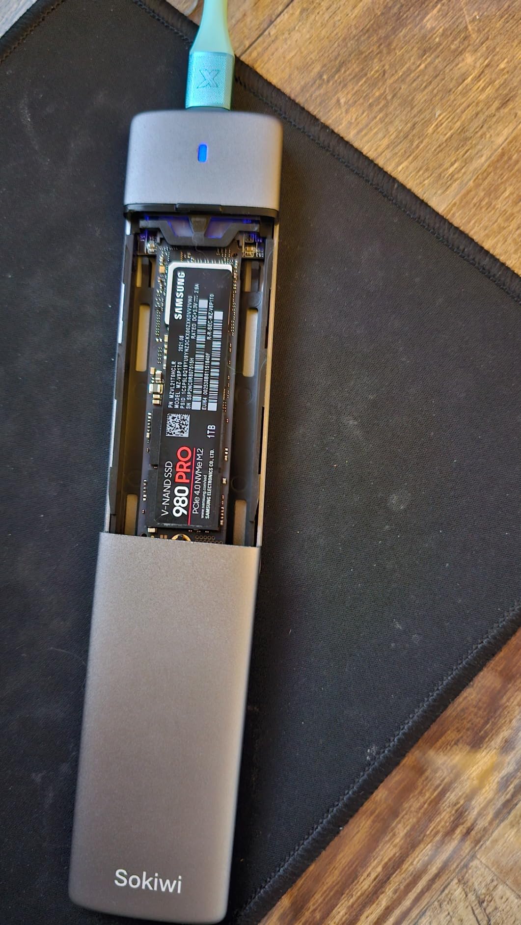10Gbps USB 3.2 NVMe M.2 SSD Enclosure Duplicator | With cooling fan and dual-bay, m.2 ssd cloner for tool-free offline clone supports 2230/2242/2260/2280 SSDs customer photo 1