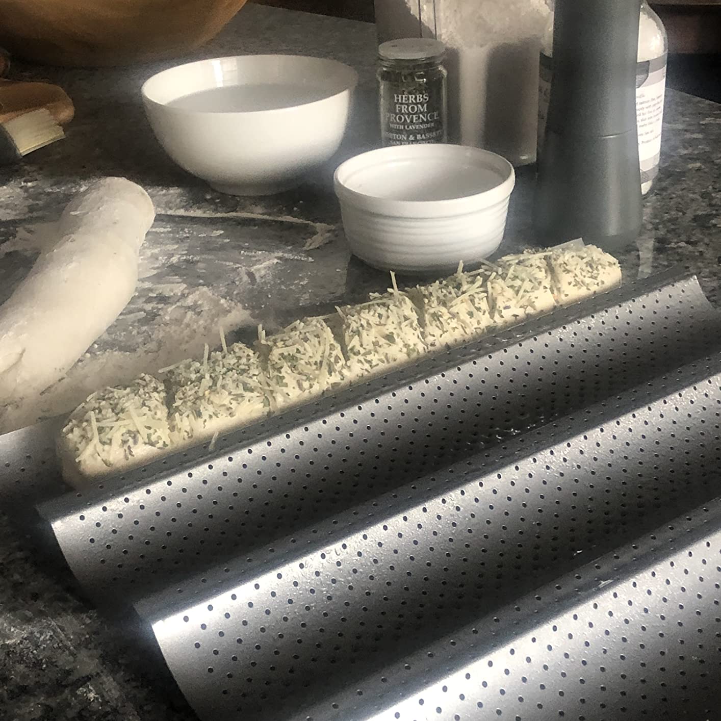 Eparé French Baguette Bread Pan - 15x5 Non-Stick Perforated Pan for Baking customer photo 2
