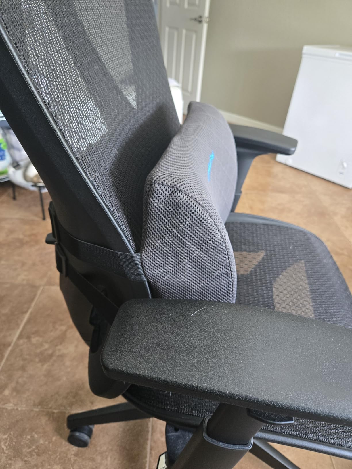LumbarPal Lumbar Support Pillow for Office Chair Back Support Lumbar Pillow for Car, Gaming, Office Chair - Improve Sitting Posture & Back Pain Relief, Memory Foam, Adjustable Straps, Black customer photo 1