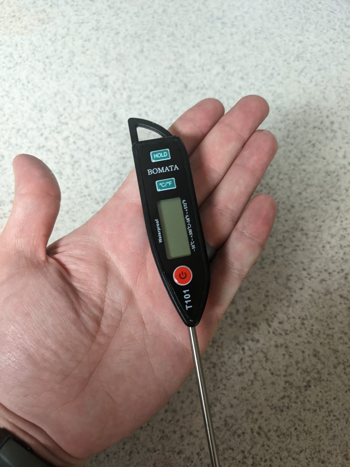 BOMATA Digital Water Thermometer for Liquid, Meat, Cooking, IPX7 Waterproof | Instant Read Food Thermometer, 5in Long Probe for Candle, Water, Meat, BBQ! T101 (White Color) customer photo 2