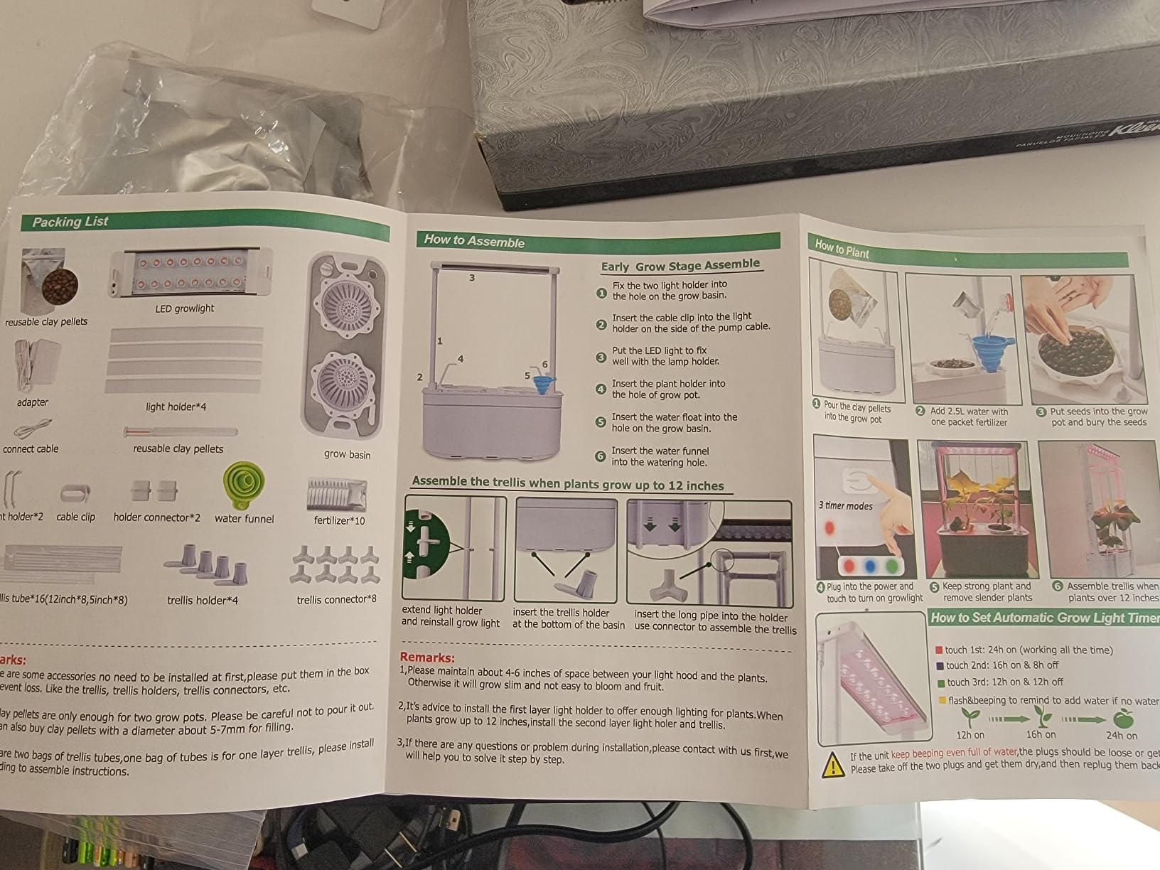 Tall Hydroponics Growing System kit with Height Adjustable Light & Trellis customer photo 1