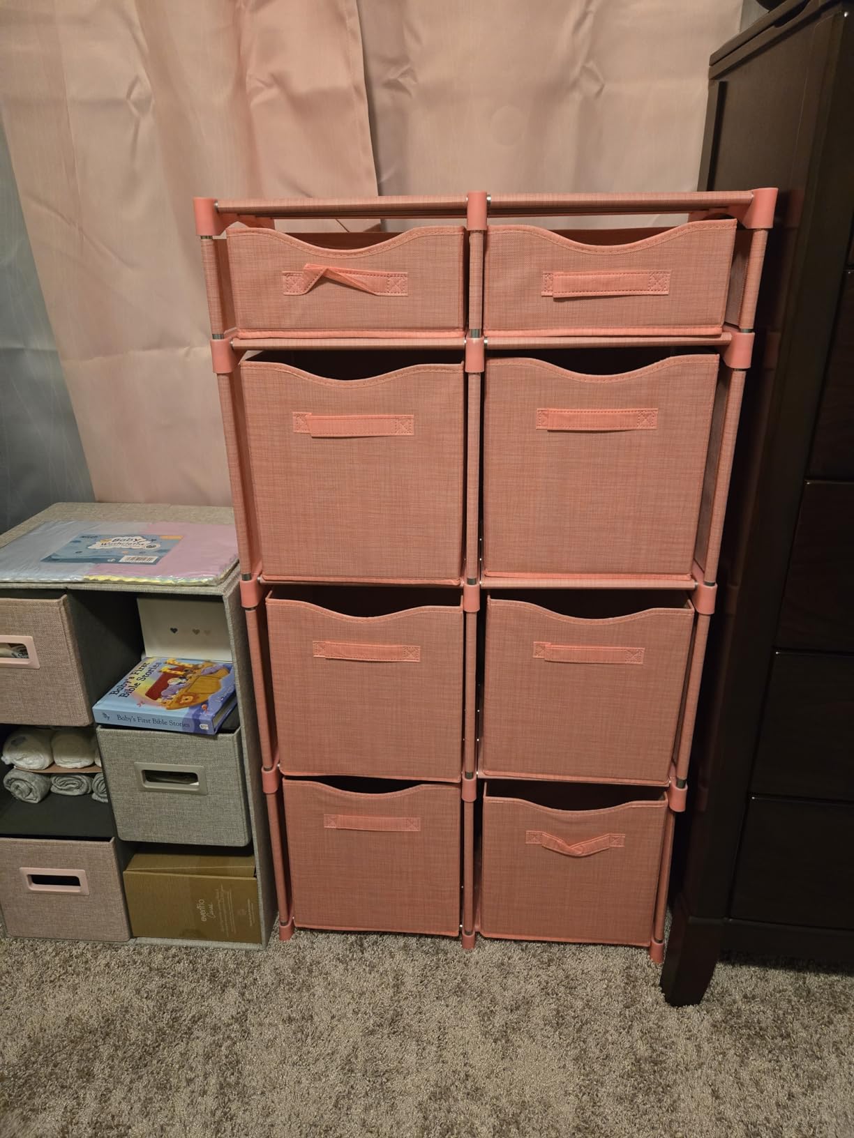 Cube Storage Organizer with Storage Bins Included - The Perfect Closet Organizers and Storage Solution. Includes 9 Storage Cubes, Great For Toy Storage, Closet Storage, Clothes Storage (Grey) customer photo 2