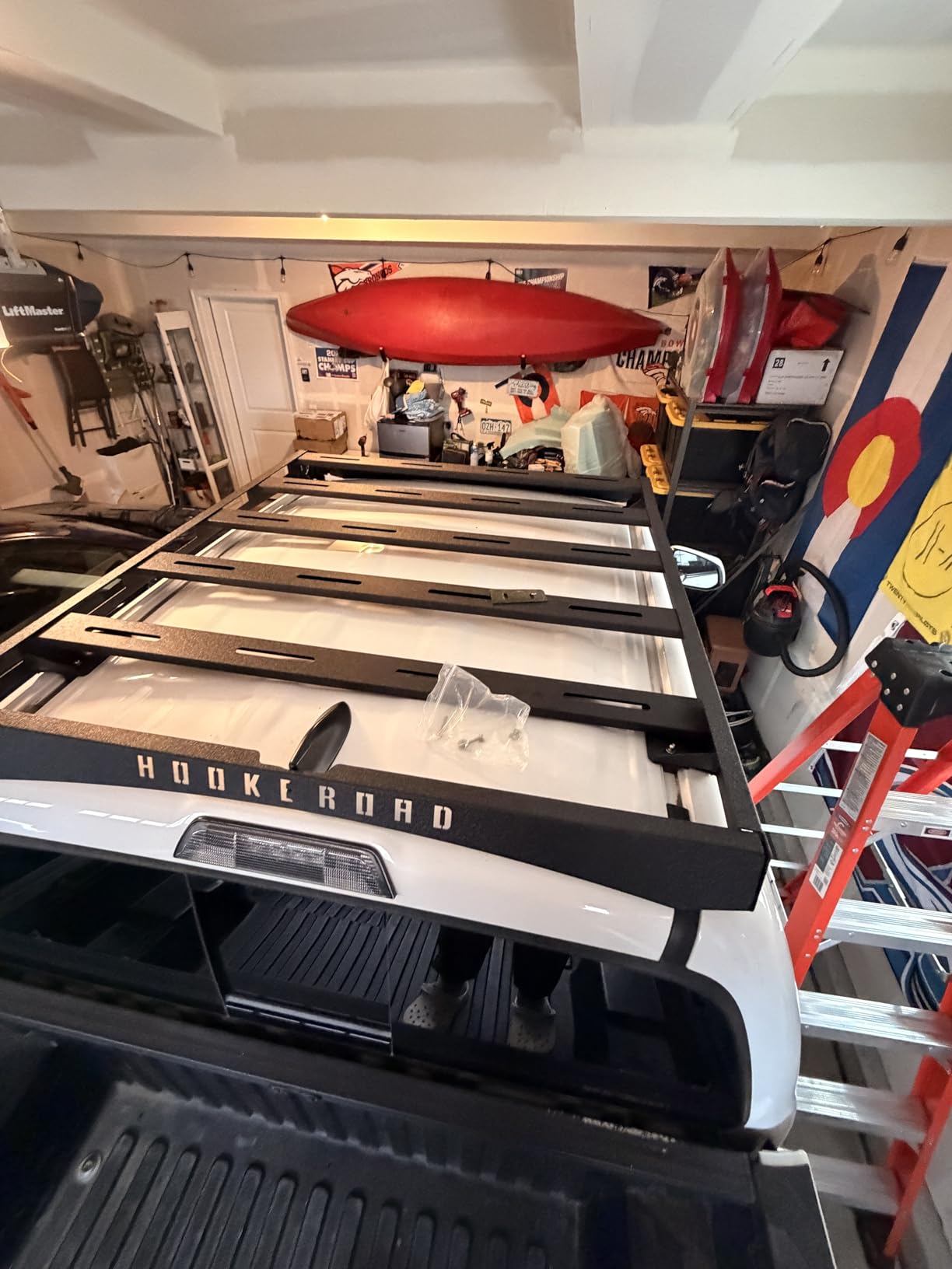 Hooke Road Tacoma Roof Rack Steel Cross Bars for 2005-2023 Toyota Tacoma 2nd 3rd Gen Double Cab Pickup, Top Basket Luggage Storage Cargo Carriers (Double Cab Only) customer photo 2
