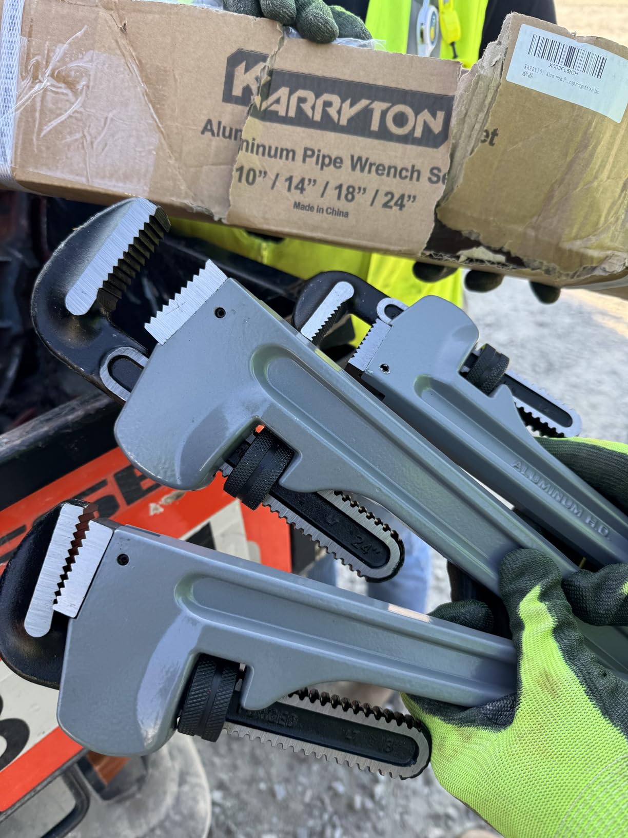 Aluminum Pipe Wrench Set, 10