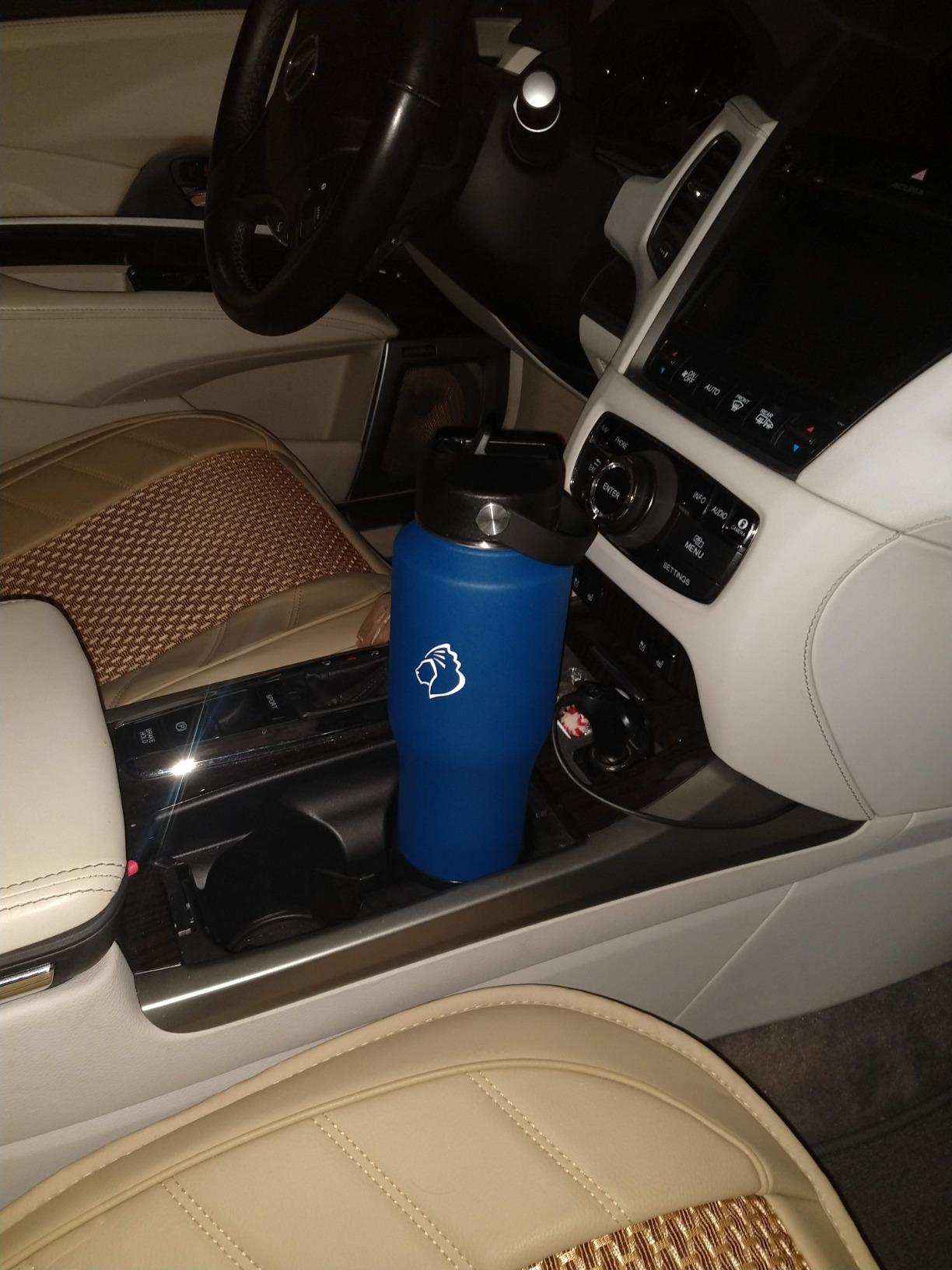 BUZIO 40 oz Insulated Water Bottle Fits in Car Cup Holders, Stainless Steel | Cup Holder Friendly Tumbler, 48 Hrs Cold, Leakproof Straw Lid, Triple Walled Metal Bottles for Travel customer photo 1