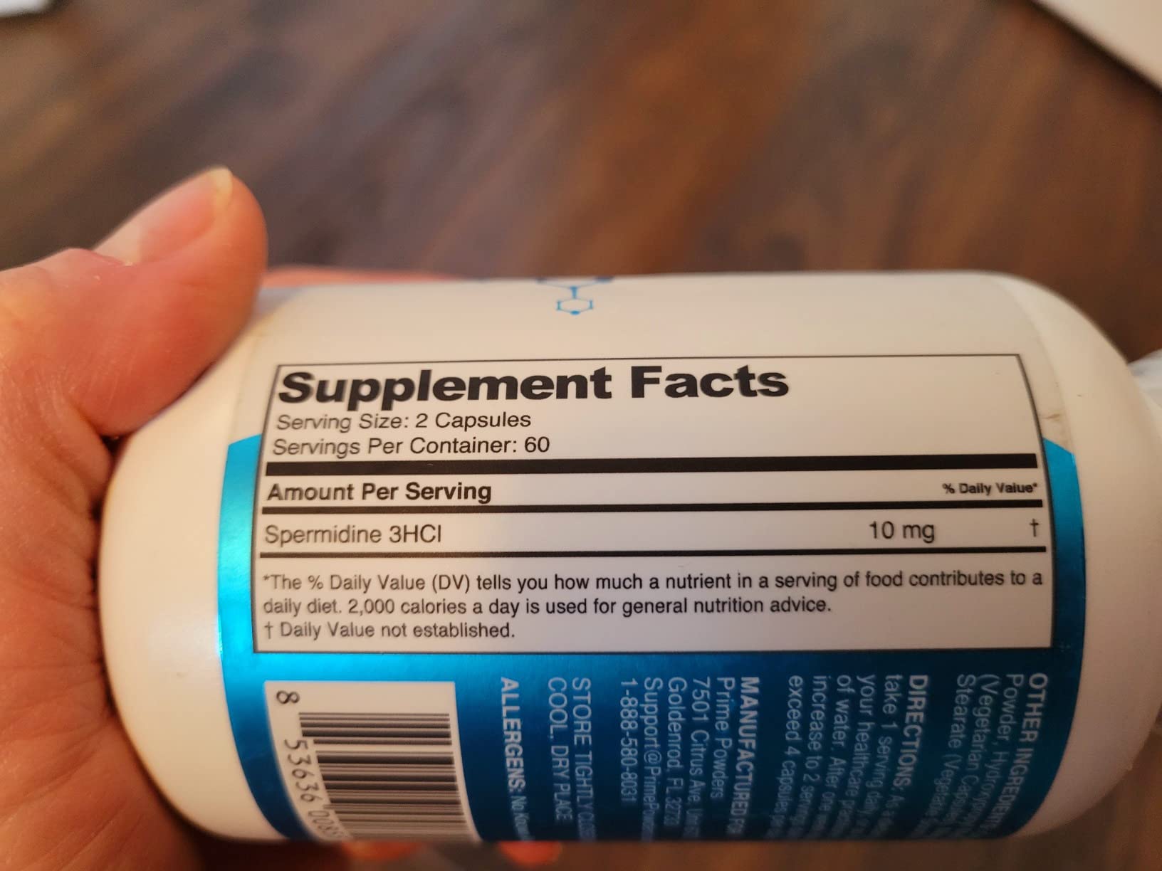 Prime Powders Spermidine Capsules, 99% Pure, Cellular Renewal Support | 99% pure spermidine, more concentrated than wheat germ extract, supports cellular renewal, autophagy and healthy aging customer photo 2