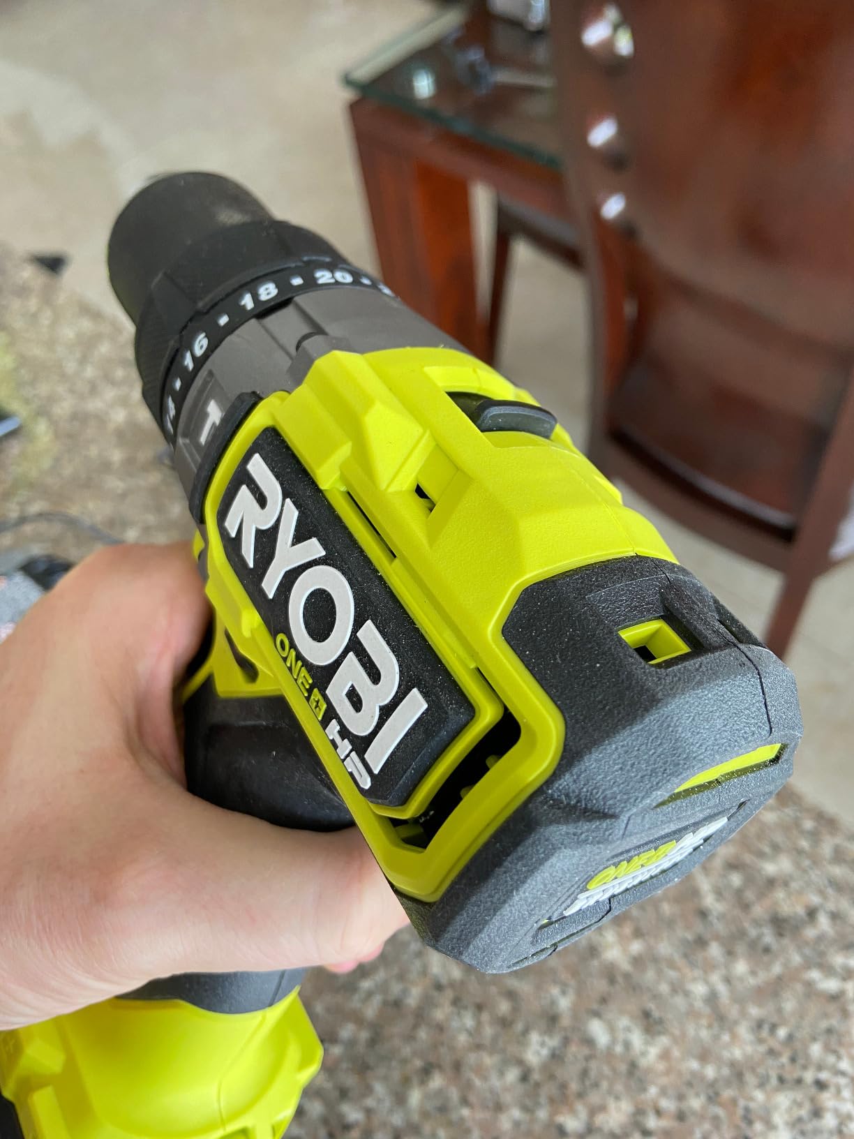 RYOBI ONE+ HP 18V Brushless Cordless 1/2 in. Hammer Drill Kit with (2) 2.0 Ah Batteries, Charger, and Bag (PBLHM101K2) customer photo 2