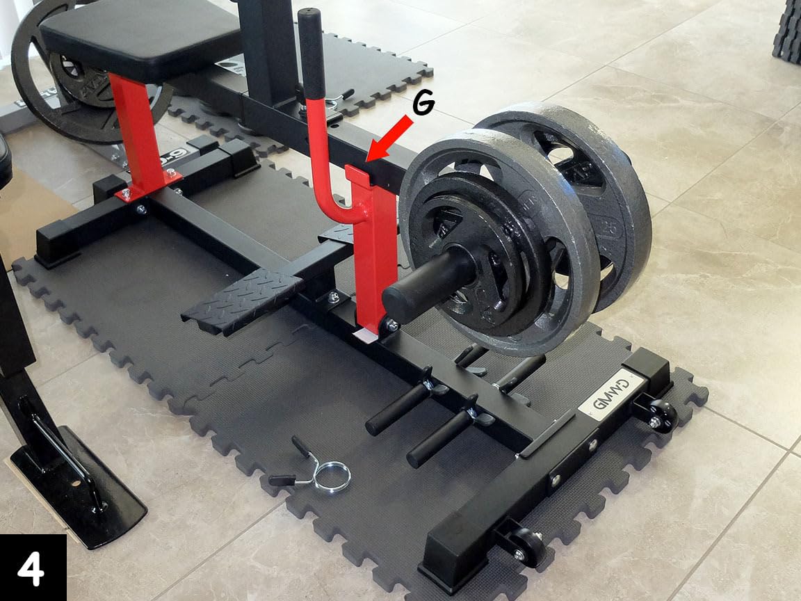 GMWD Adjustable Seated Calf Raise Machine with Band Pegs for Leg Training and Exercise - Home Gym Equipment customer photo 1