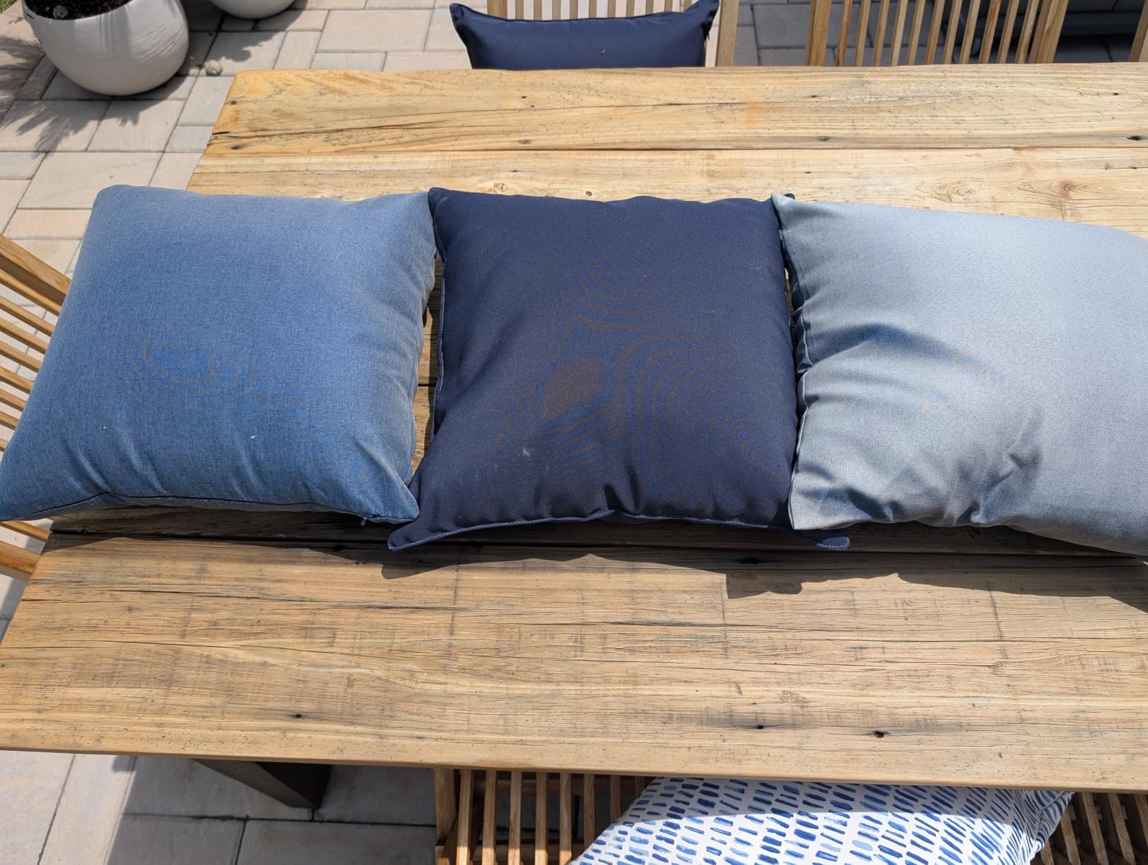 MIULEE Pack of 4 Decorative Outdoor Throw Pillow Covers Linen Waterproof Pillow Covers Summer Farmhouse Cushion Cases for Patio Garden Tent Balcony Couch Sofa 18x18 Inch Red/Turquoise customer photo 1