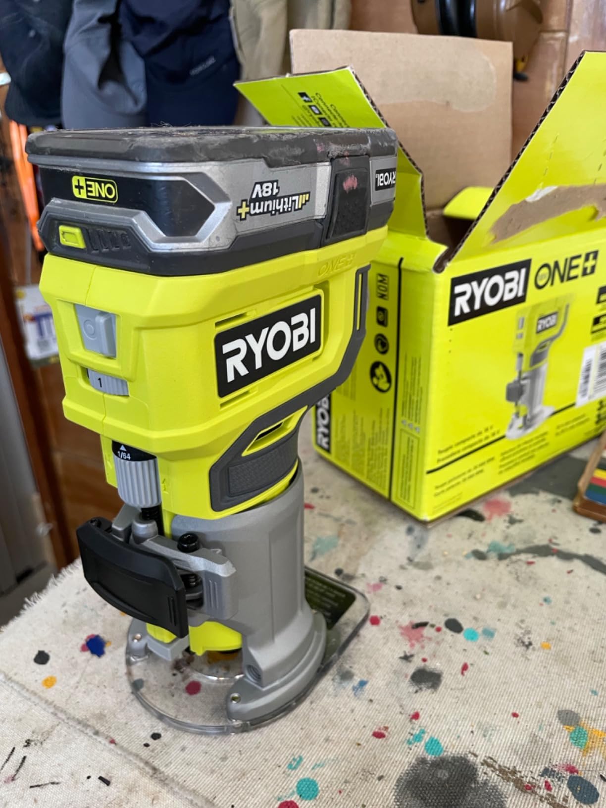 RYOBI ONE+ 18V Cordless Compact Fixed Base Router Tool Only (Battery Not Included) - PCL424B customer photo 1