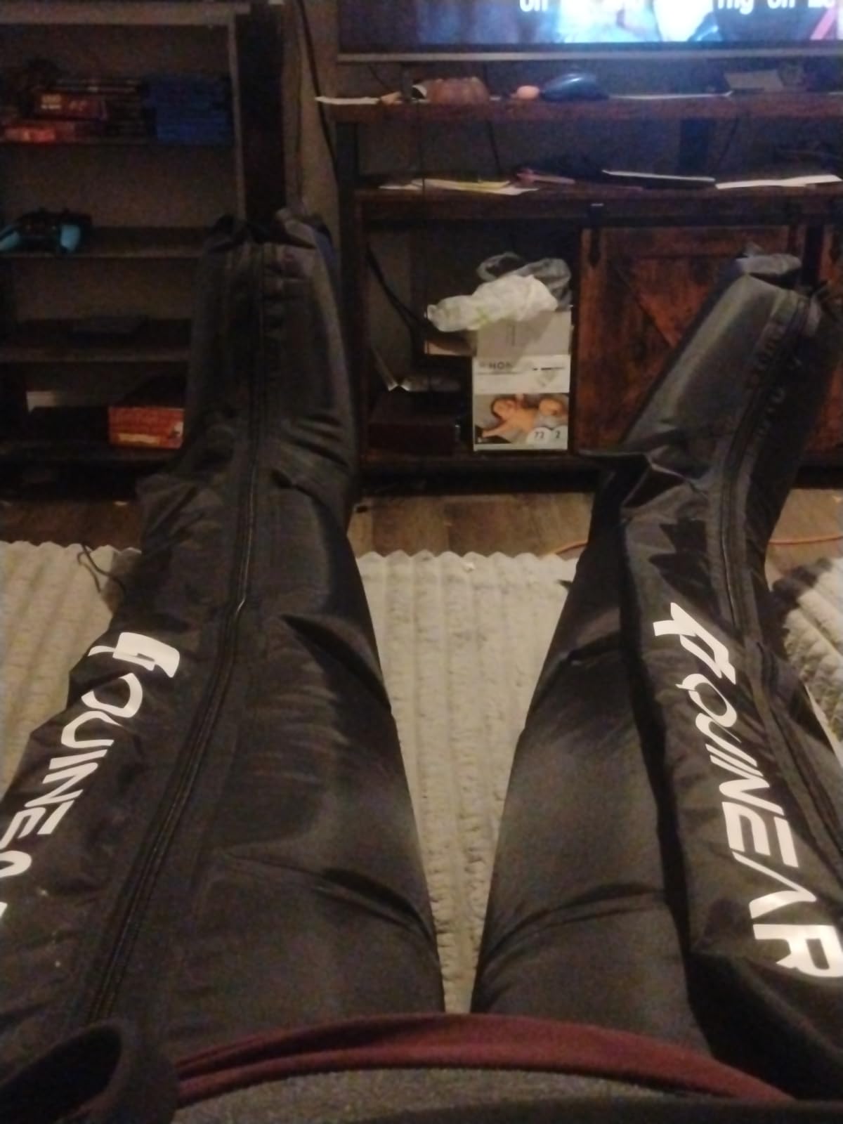 QUINEAR Air Compression Recovery System, Professional Sequential Device for Massage Therapy, Foot and Leg Recovery Boots to Improve Circulation for Athletes, FSA-HSA Eligible (Large) customer photo 2
