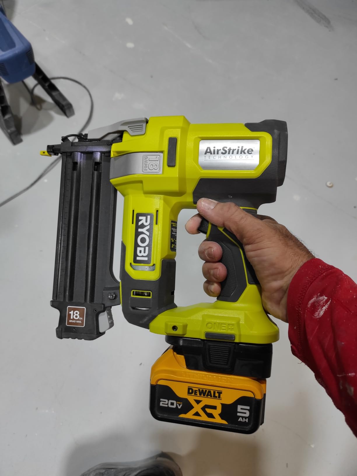 Ryobi 18V ONE+ 18-Gauge Cordless Airstrike Brad Nailer (Tool Only) P321 customer photo 1
