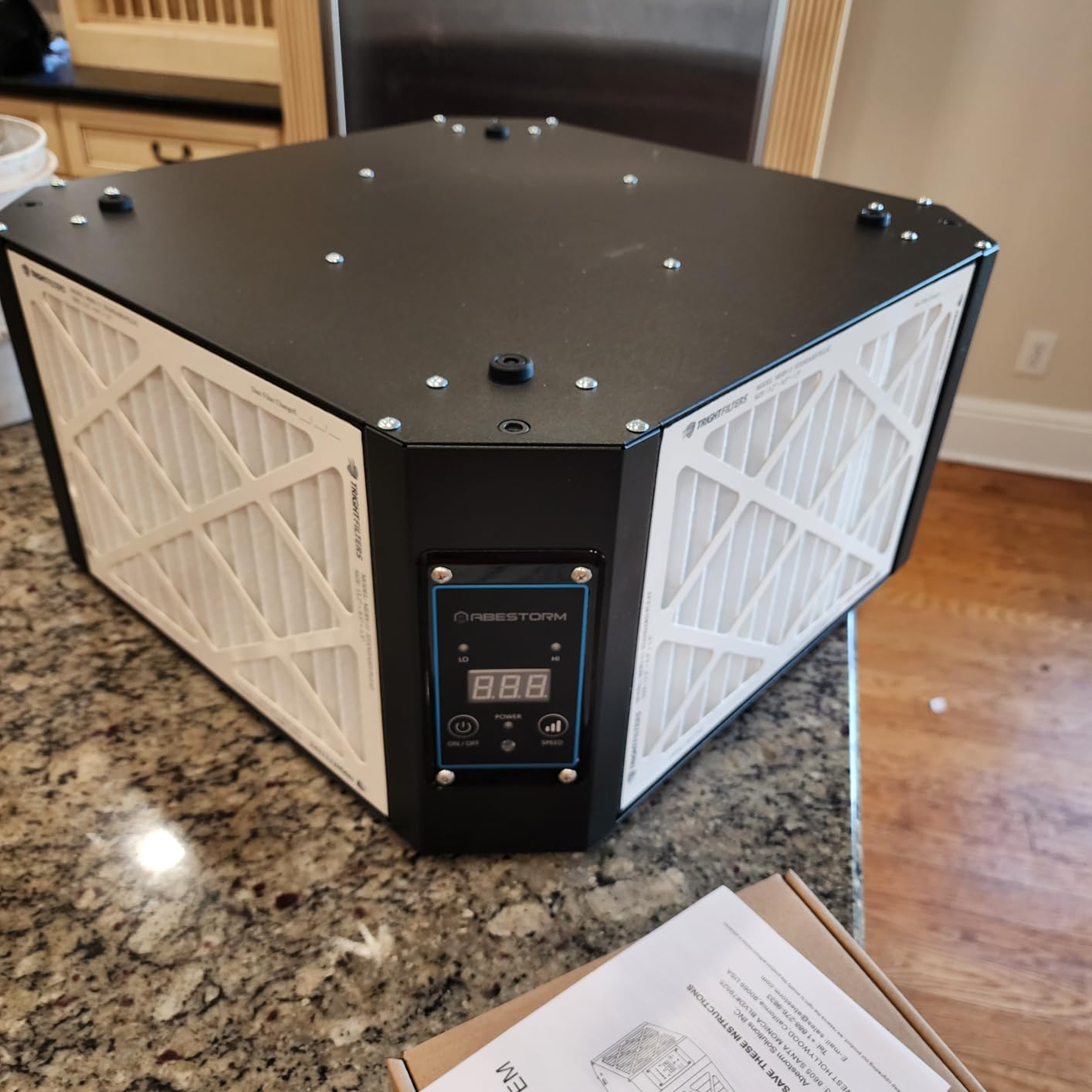 ABESTORM 360 Degree Intake Air Filtration System Woodworking 1350 CFM Hanging Air Filter with Strong Vortex Fan for Wood Workshop, Garage, Shop Dust Collectors, Up to 1700 sq. ft, DecDust 1350 customer photo 1