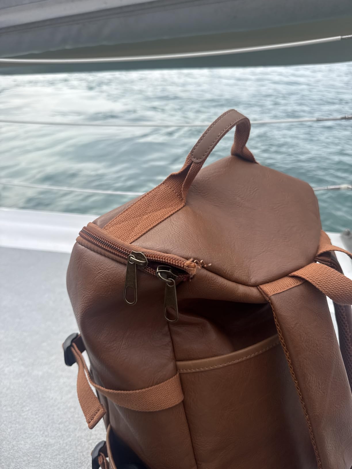 Baosha Stylish Vegan Leather Men Weekender Travel Duffel Tote Bag Backpack Hybrid Travel Hiking Rucksack Overnight Bag Convertible HB-26 (Black) customer photo 1
