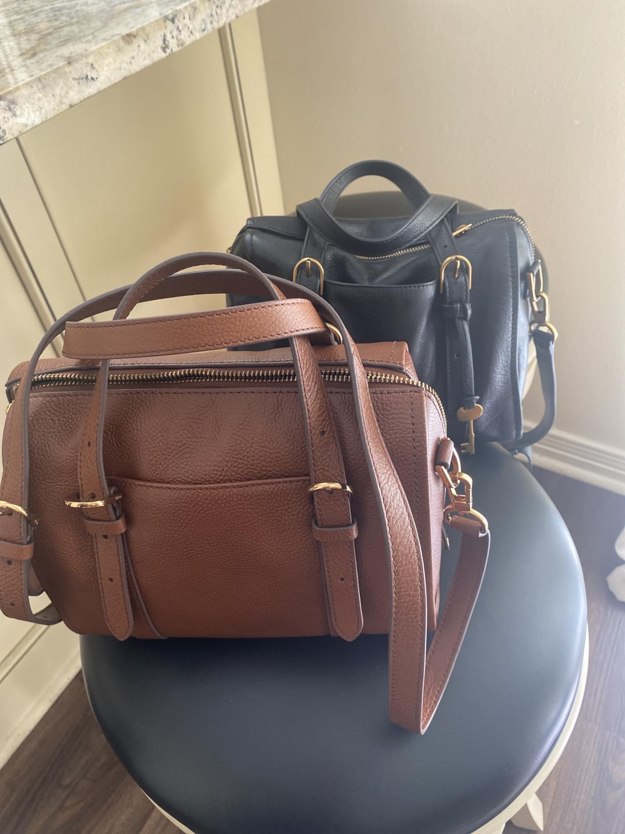 Fossil Women's Carlie Satchel Handbag customer photo 1