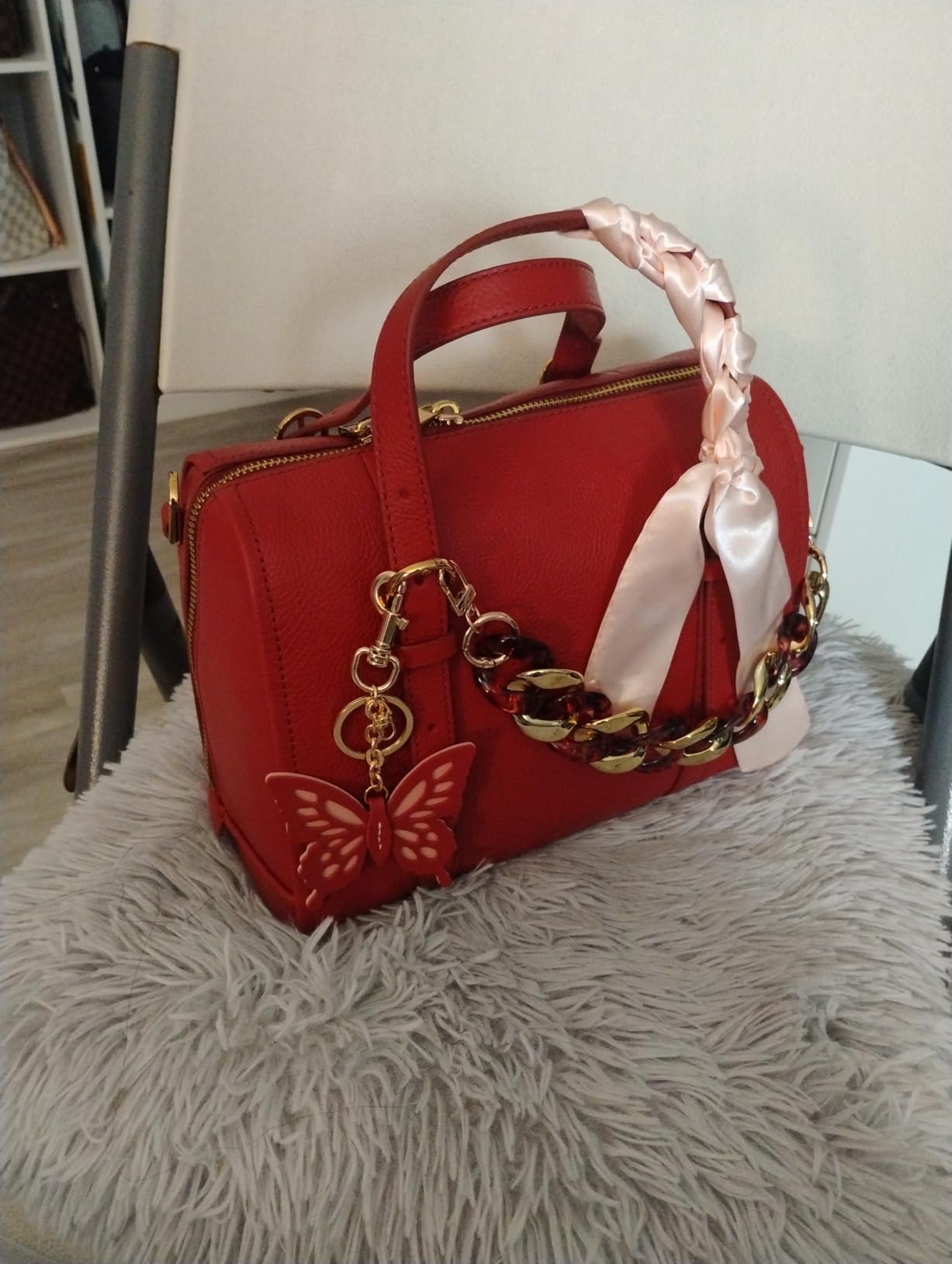 Fossil Women's Carlie Satchel Handbag customer photo 2