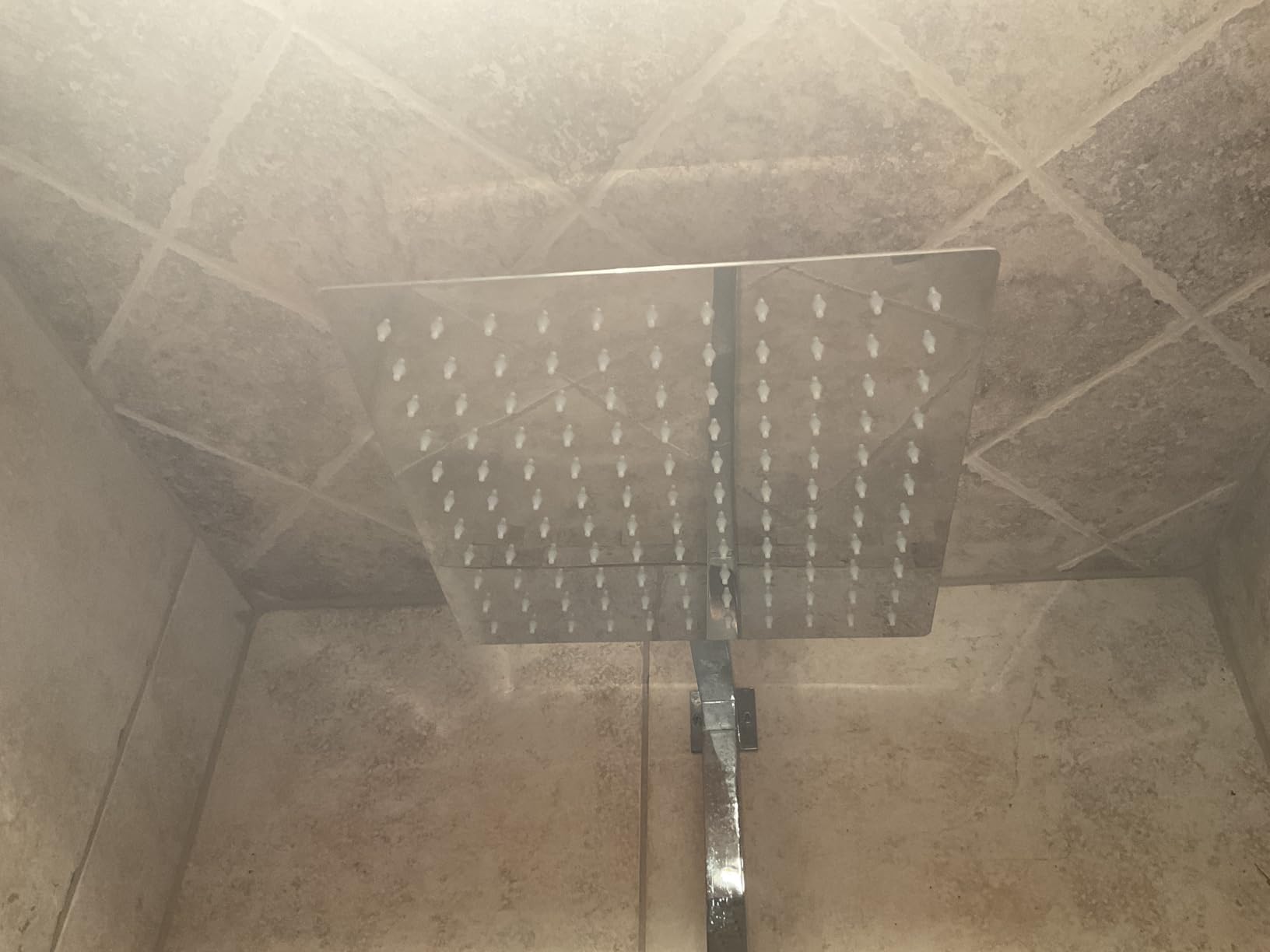 10 Inch Rain Shower Head Square High Pressure Ceiling or Wall Mount | Pressure Boosting Design, Self Cleaning Nozzles, Large Square Size, Ultra Thin, Ceiling or Wall Mount, Simple Installation customer photo 2