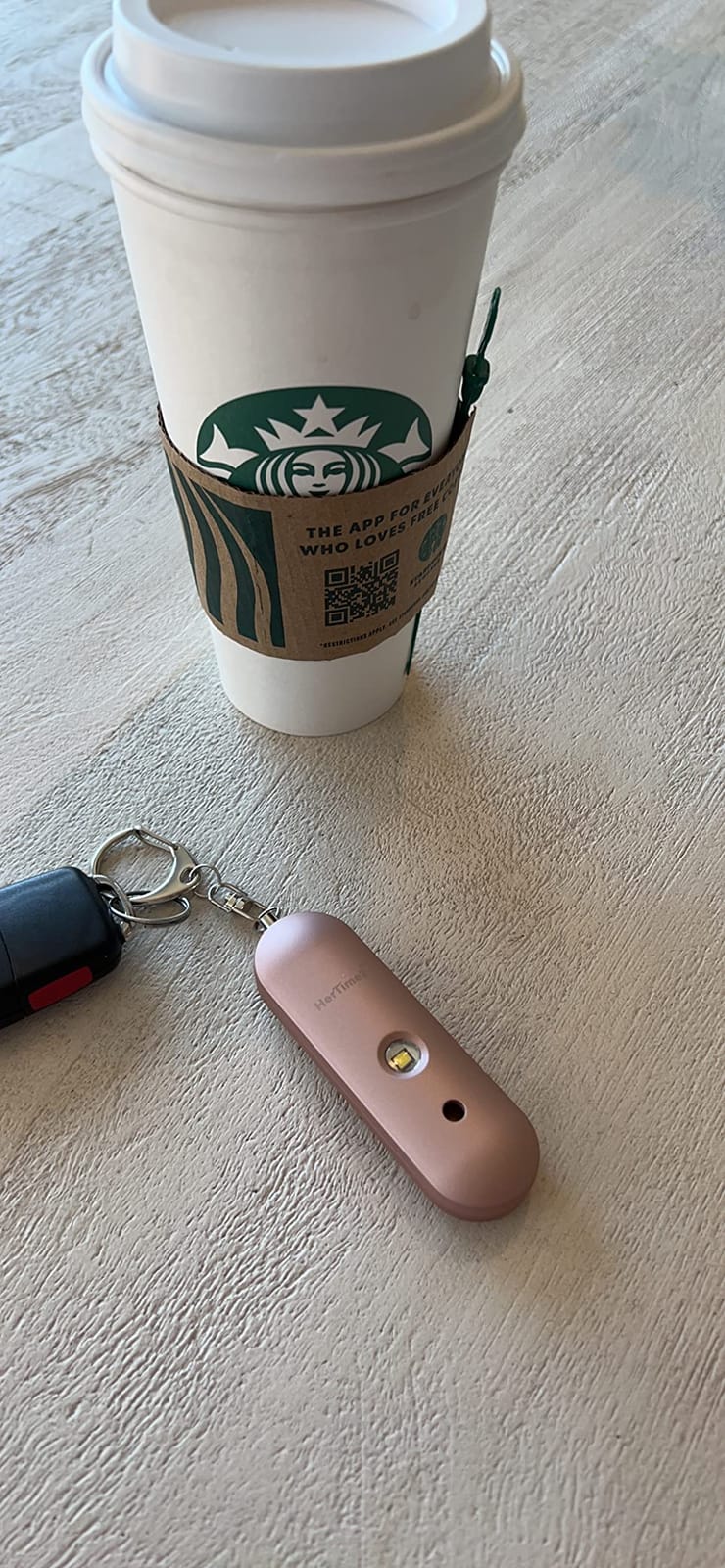 HerTime2 Personal Safety Alarm for Women - Loud Self Defense Siren, Waterproof Keychain with Strobe Light - Battery Powered, Rose Gold customer photo 1