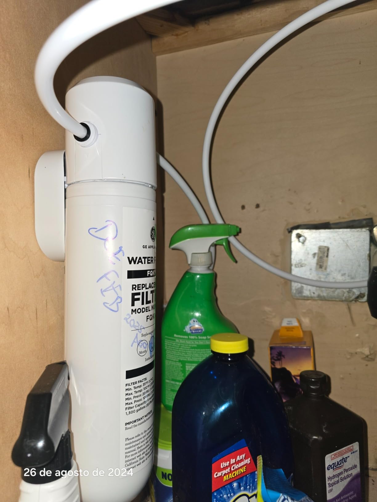 GE Single Stage Under Sink Water Filtration System, Reduces 95+ Impurities Including Lead, Chlorine, Arsenic, & PFOA/PFOS, Easy Installation with Included Kit, Twist & Lock Design, GXK140TNN customer photo 1