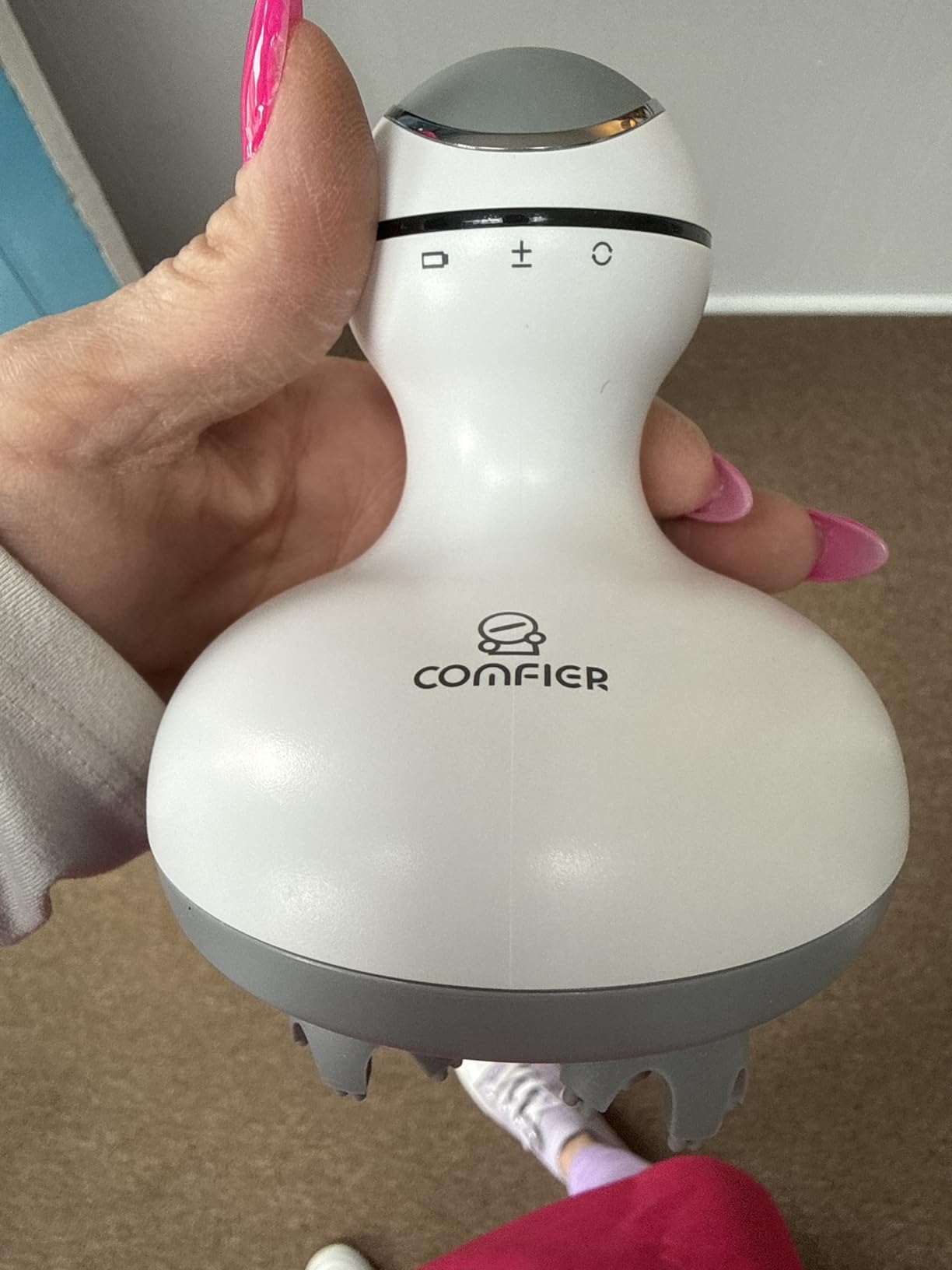 COMFIER Electric Scalp Massager with Mutlti-Modes Vibration, Portable Handheld Head Scratcher for Hair Growth,Waterproof Head Massager for Full Body,Dog Cat Massager for Deep Clean and Stress Relax customer photo 1
