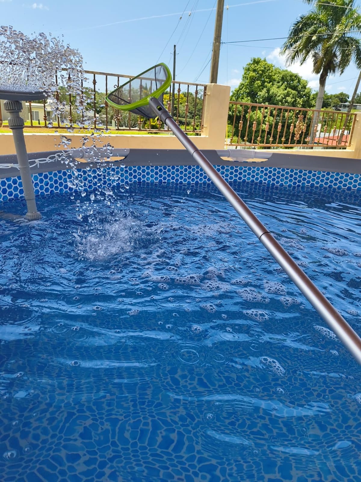 Sepetrel Deluxe Swimming Pool Cleaning Kit with Spa Jet Vacuum Cleaner,Brush, Semi-deep Skimmer Net & Adjustable 57.5-inch Pole,Ideal for Cleaning Above Ground,Inflatable Pools customer photo 2