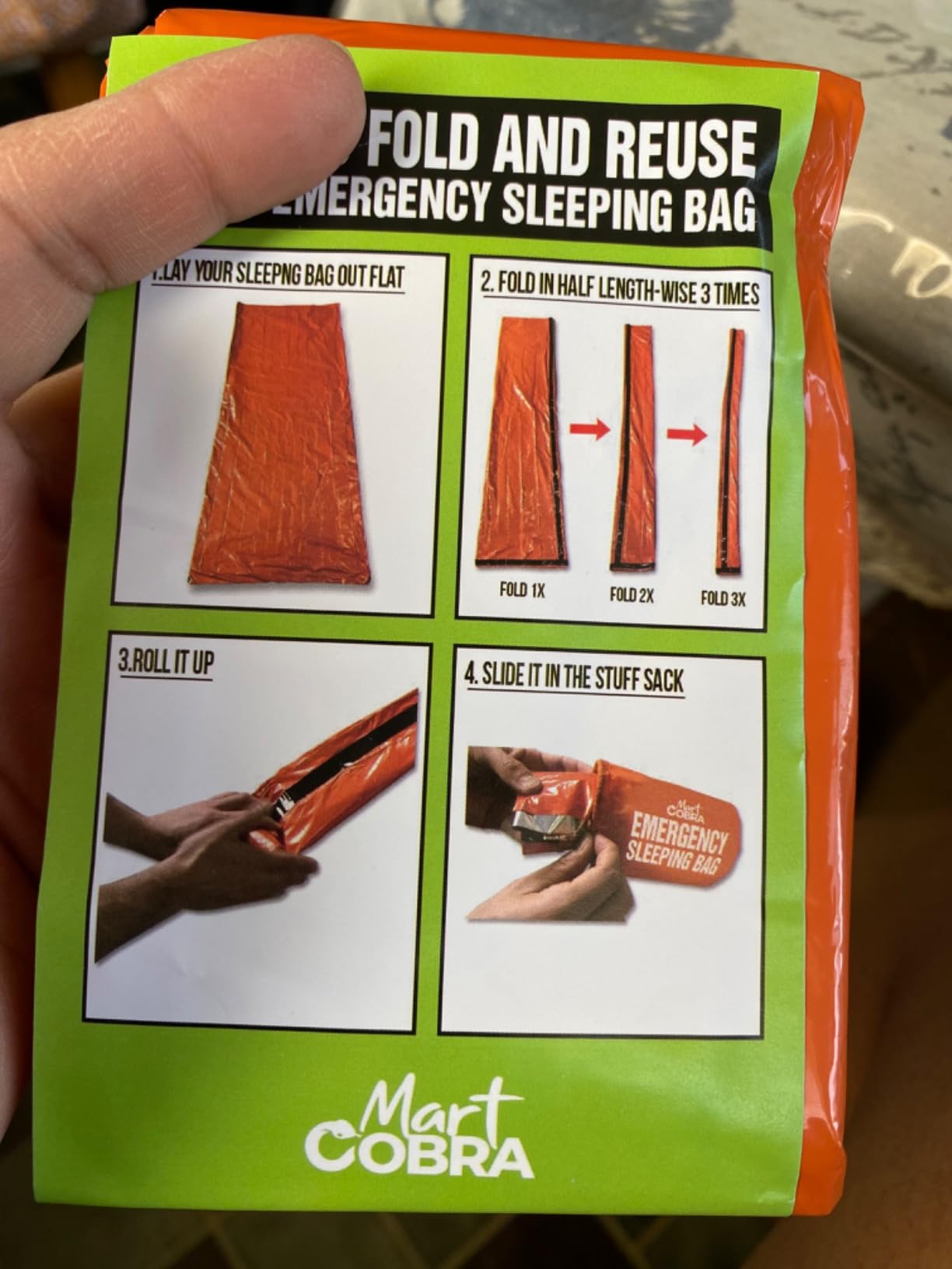 Emergency Sleeping Bag Mylar Bivy Sack Thermal Heat Survival Gear &Supplies customer photo 2