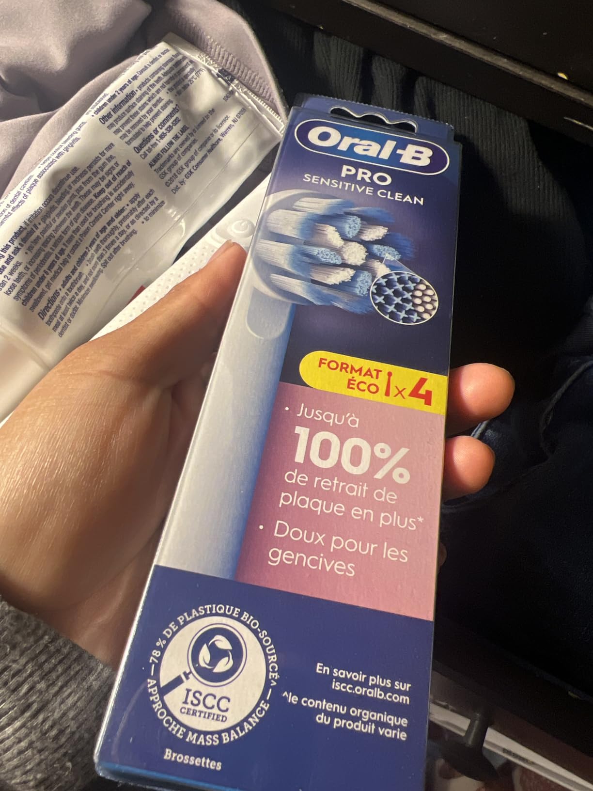 Oral-B Pro Sensitive Clean Replacement Brush Heads, Pack of 4, Extra Soft Bristles, Compatible with Oral-B Electric Toothbrush Handles (International Version) customer photo 2