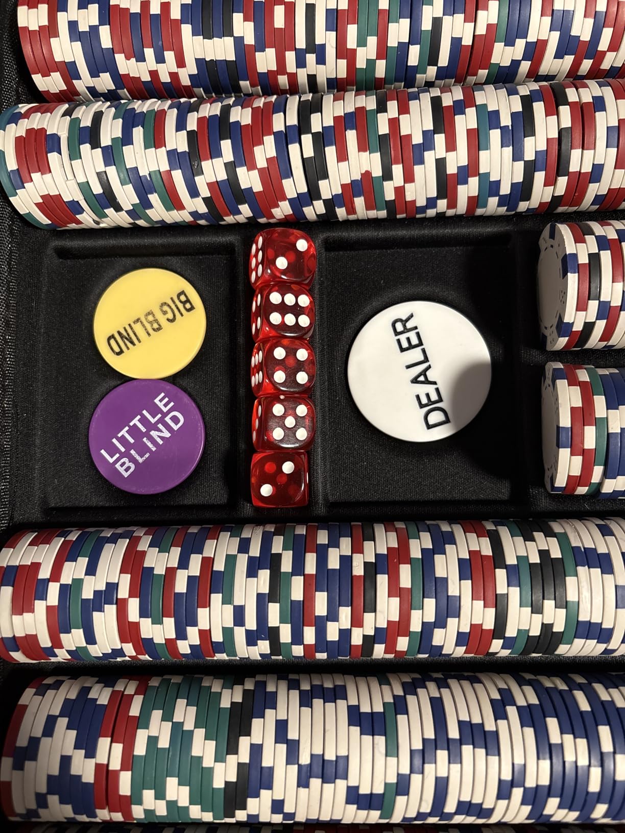 Poker Chips Set, 500 Pcs Poker Chips for Texas Holden, Blackjack Poker Games, 11.5g Clay Poker Set Briefcase customer photo 2