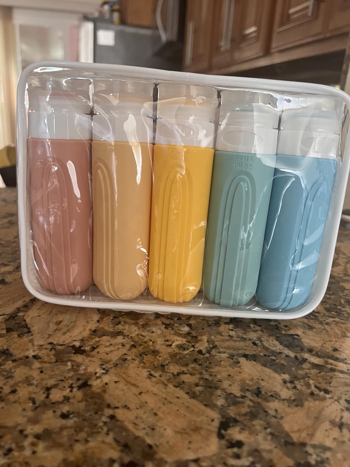 Travel Bottles for Toiletries, 5 Pack TSA Approved Travel Size Containers, 3oz Leak Proof Refillable Travel Accessories for Shampoo Conditioner, BPA Free Travel Bottles with Toiletry Bag customer photo 2