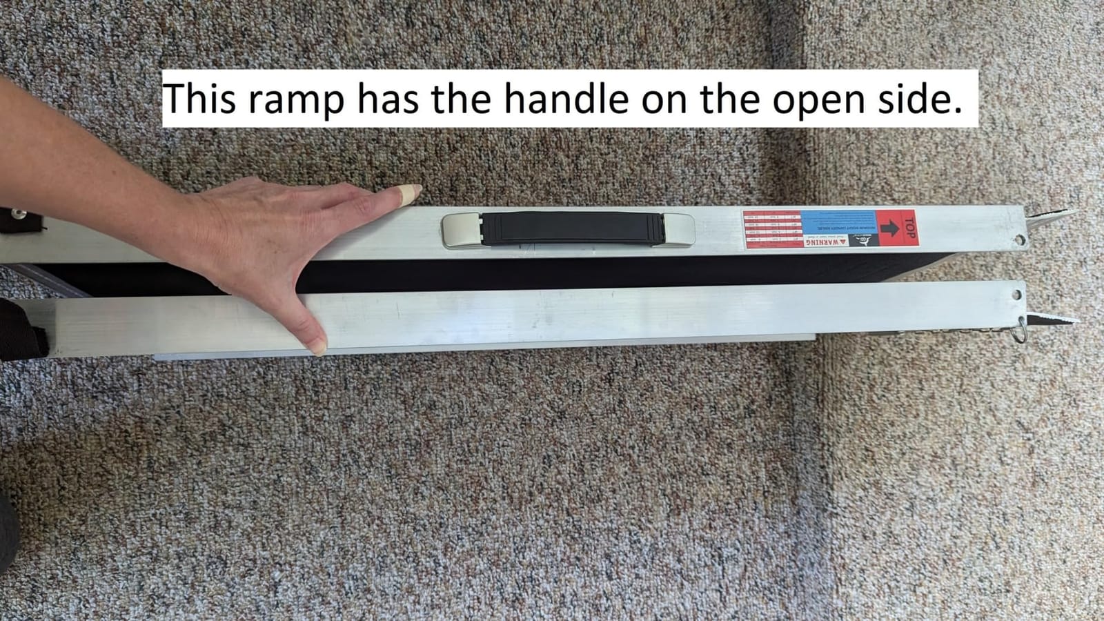 WHALEMOTOR Portable Wheelchair Ramp 5FT, Anti-Slip Aluminum Folding Portable Ramp, Wheelchair Ramps for Home, Weight Capacity Up to 800 LBS, with Transition Plates Above and Below, Loading Dock Plates customer photo 2