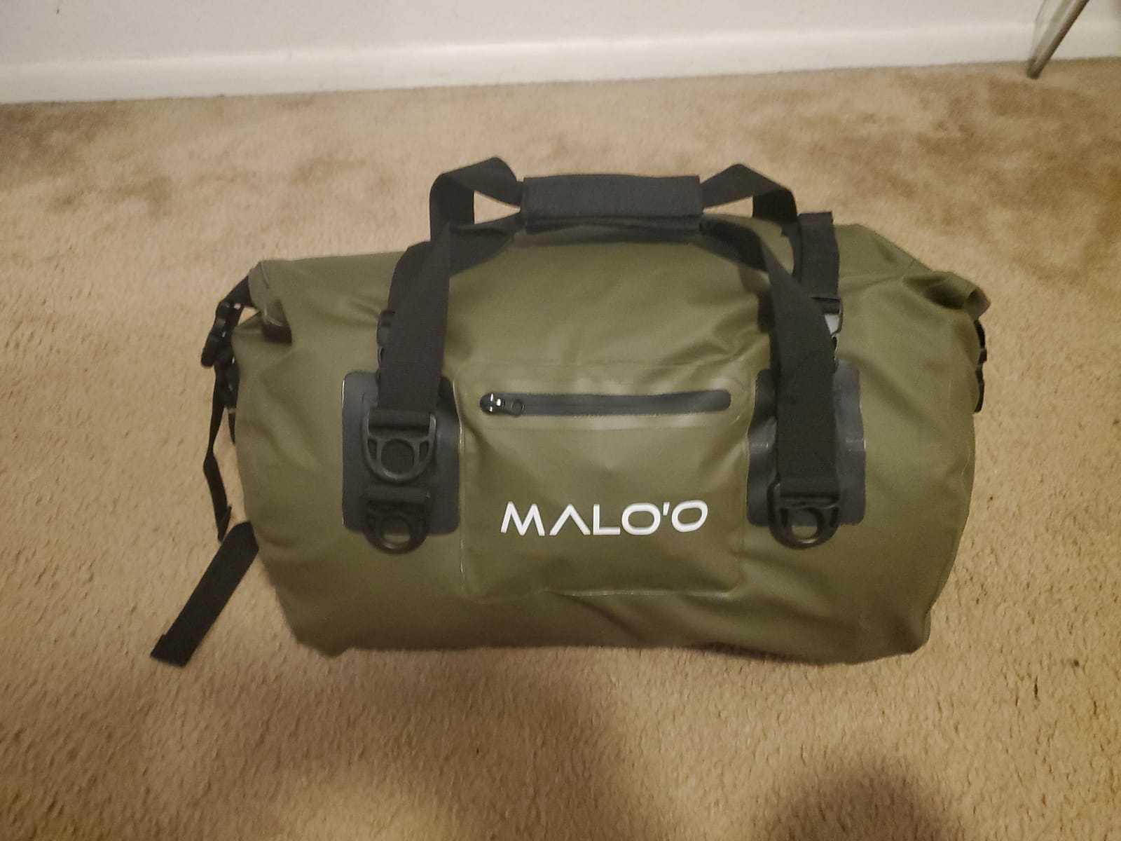 Malo’o Waterproof Dry Duffel, Heavy-Duty Roll Top Waterproof Gear Bag with Shoulder Strap & Molle Loops, Marine Duffel for Kayaking, Boating, Camping, Beach & Travel, Black, 100L customer photo 2