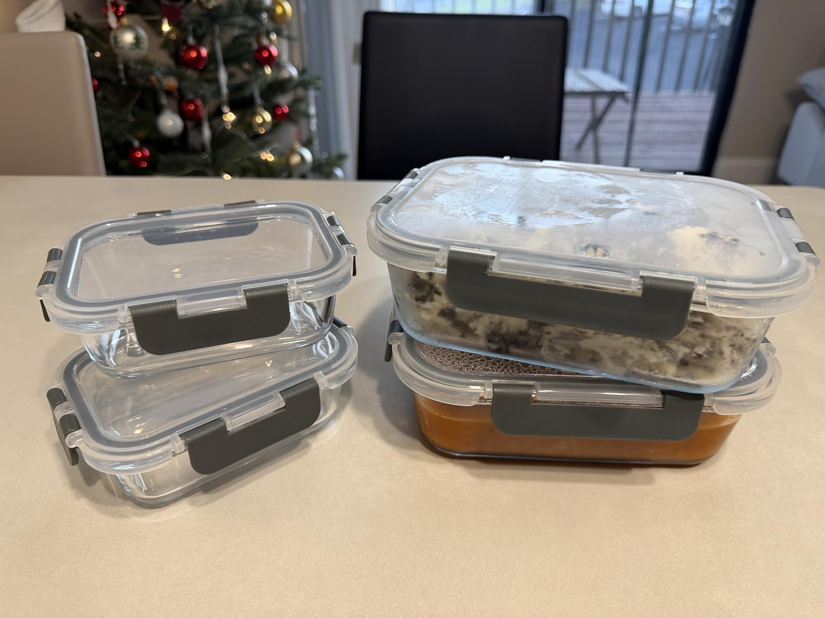 VERONES 10 PACK Glass Meal Prep Containers Set with Lids, Grey customer photo 1