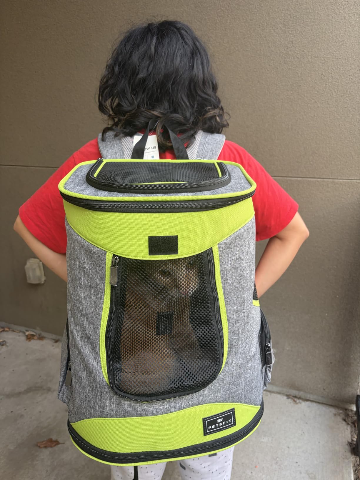 Petsfit Dog and Cat Backpack Carrier, Padded Waist Support, Up to 18 lb customer photo 2