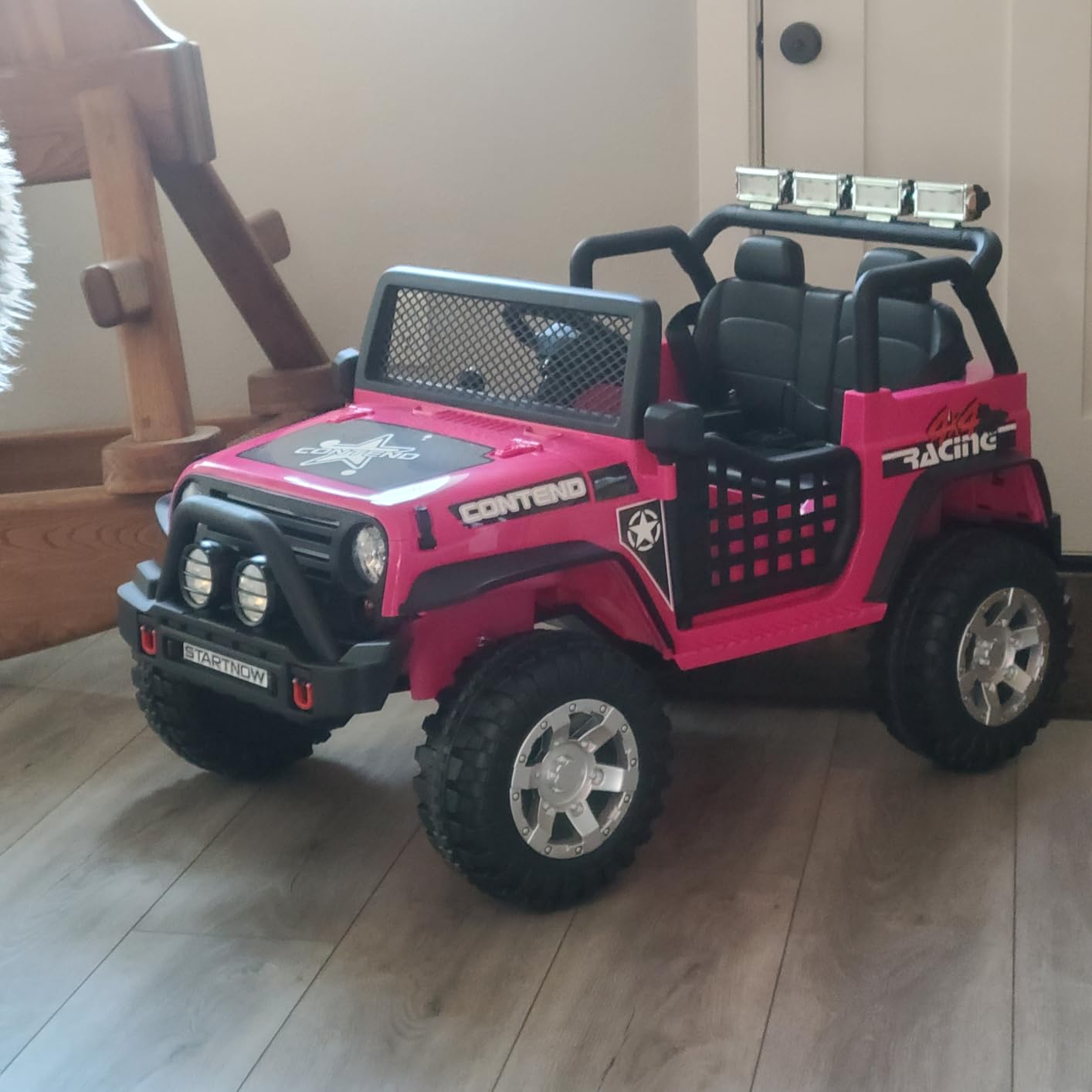 SEHOMY 12V 2 Seater Electric Car for Kids 110LB Max with Parent Remote | Pink Power Wheels Truck ride on toys, 3 Speeds, Spring Suspension, LED Lights, Music, Kids Electric Vehicles customer photo 2