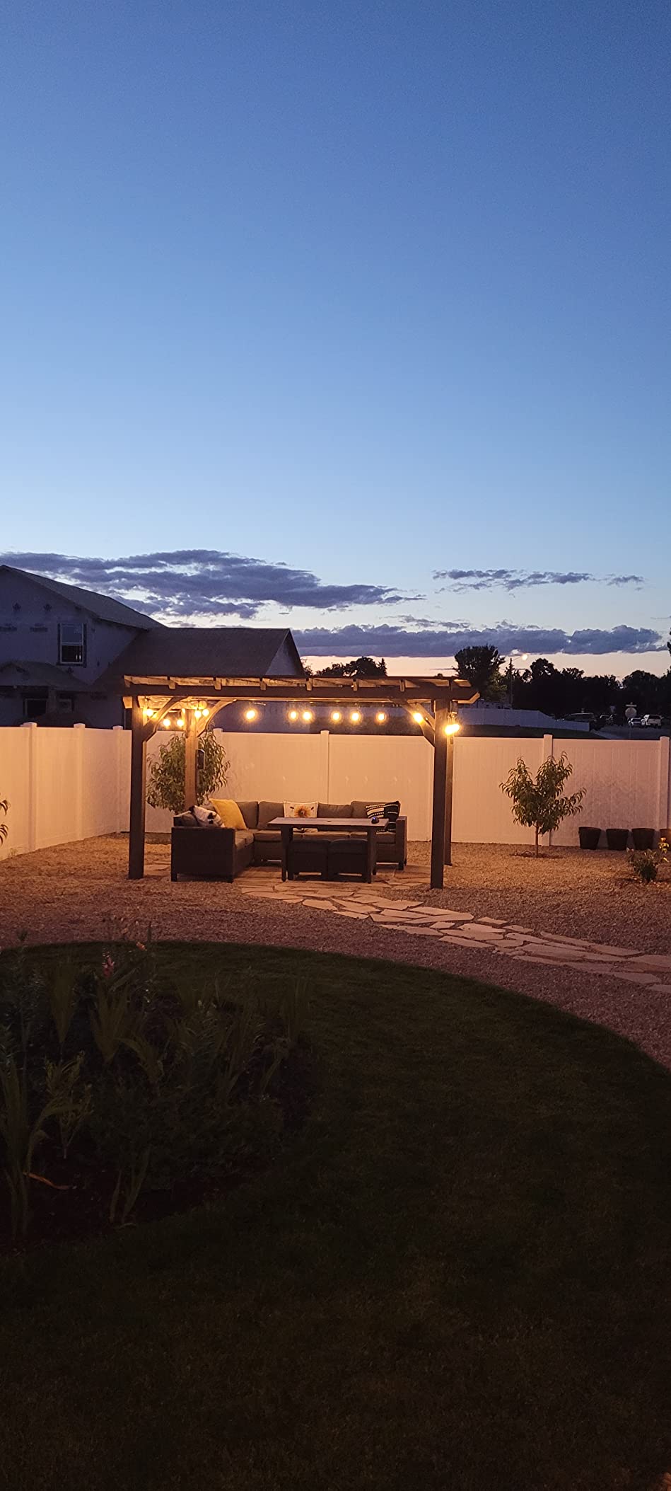 Backyard Discovery Ashland 14' x 10' Cedar Wood Pergola Kit with Trellis Roof, Built-In Bar Top, All-Season Durability, High-Wind Rating, PowerPort, Shade for Outdoor Patio, Deck, Garden, Entertaining customer photo 1