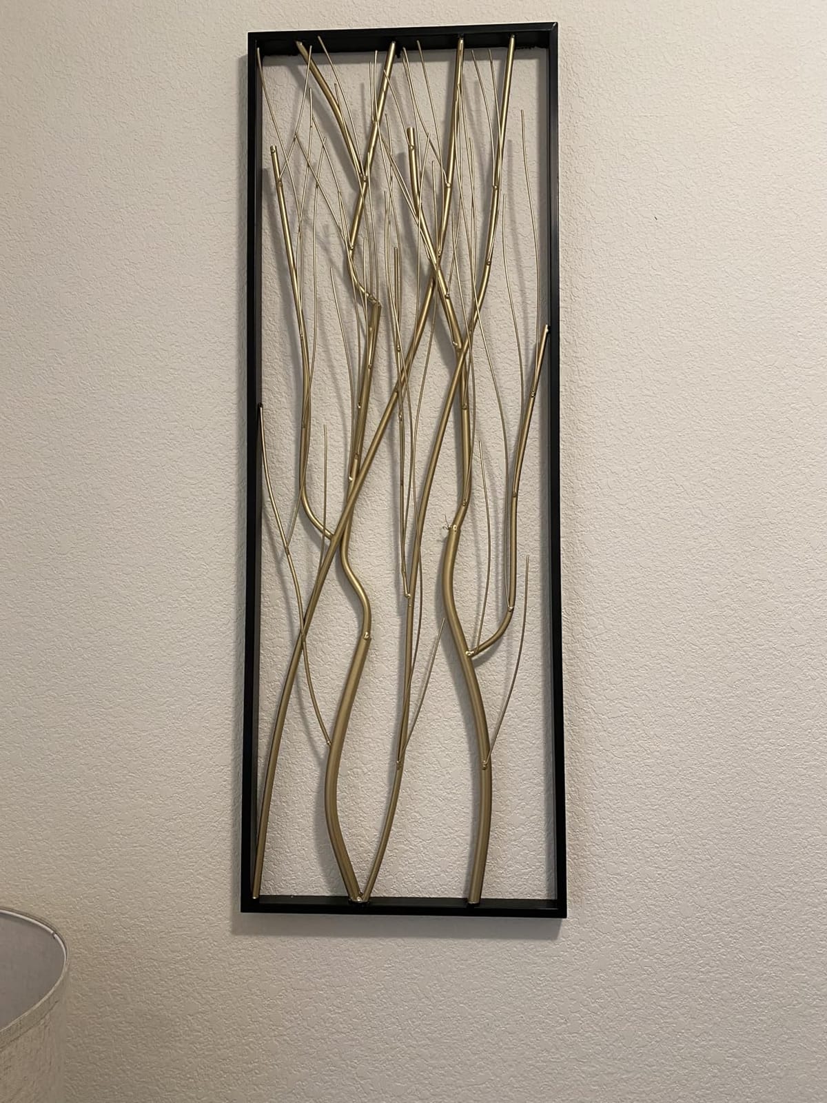 LuxenHome Metal Wall Art, 2 Pieces Abstract Wall Décor Brown, 36