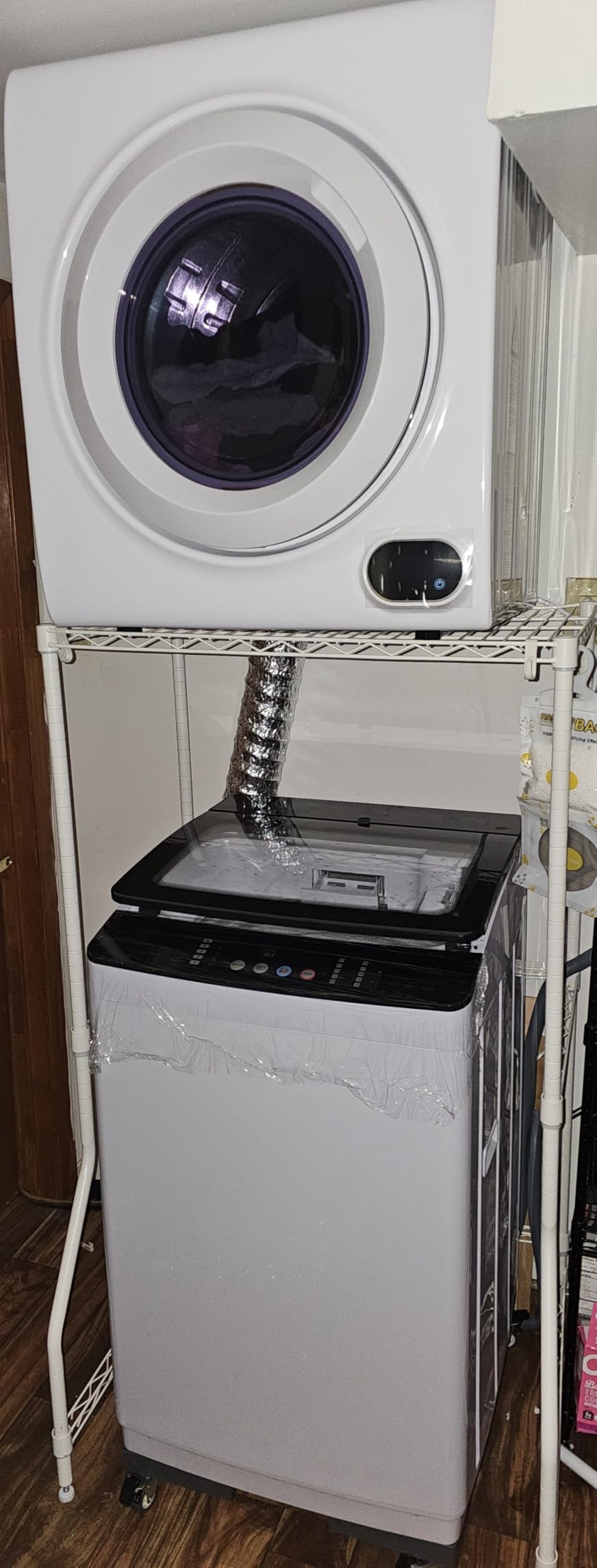 Euhomy Portable Clothes Dryer for Laundry, 1.5 Cu. Ft. Small Portable Dryers for Clothes, 120V Electric Dryer with Stainless Steel Drum, 850W Dryer Machine for Apartments, White customer photo 1