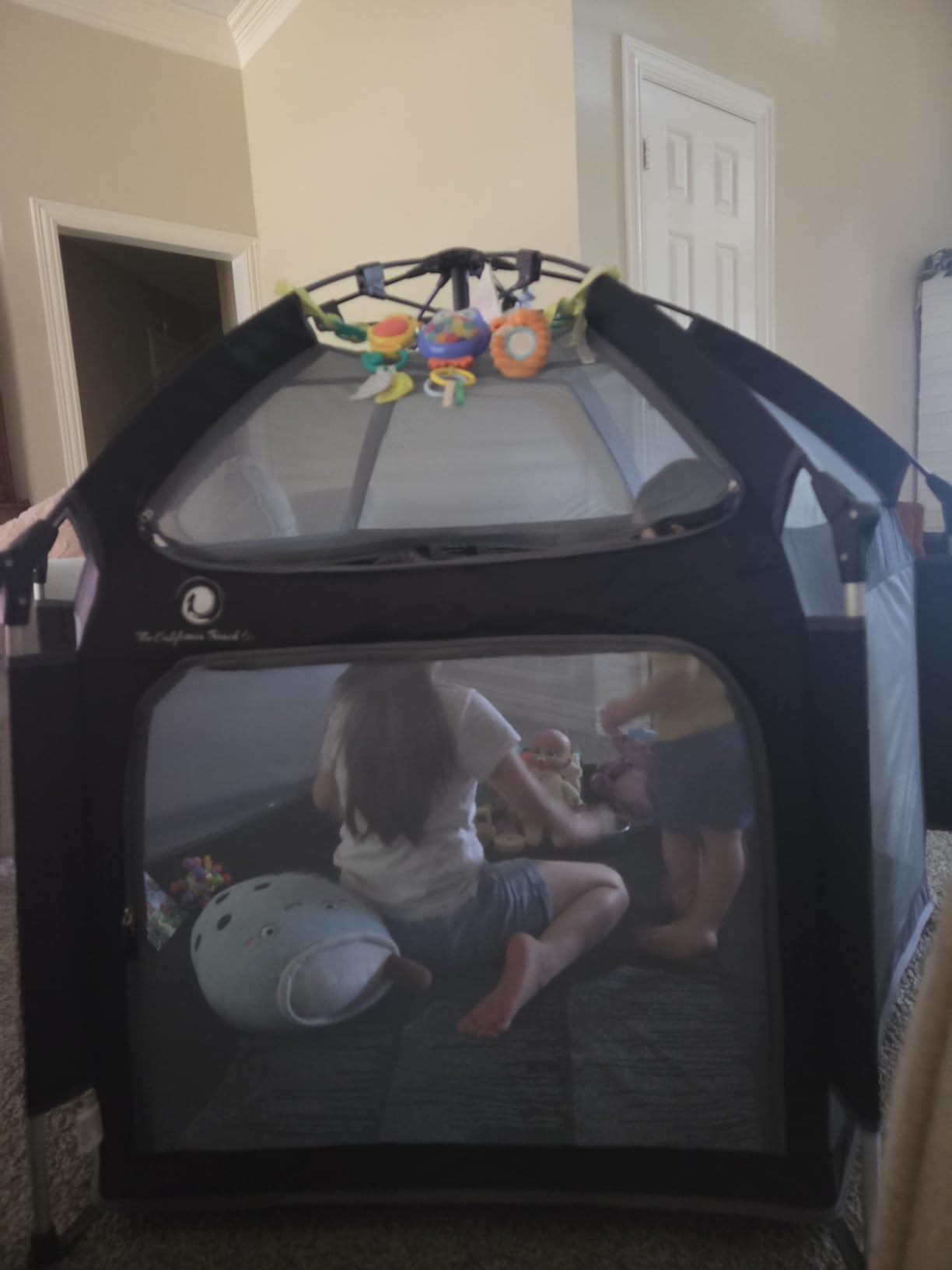 Pop 'N Go Baby Playpen, Portable Pack N Play with Canopy, Beach Tent Black customer photo 2