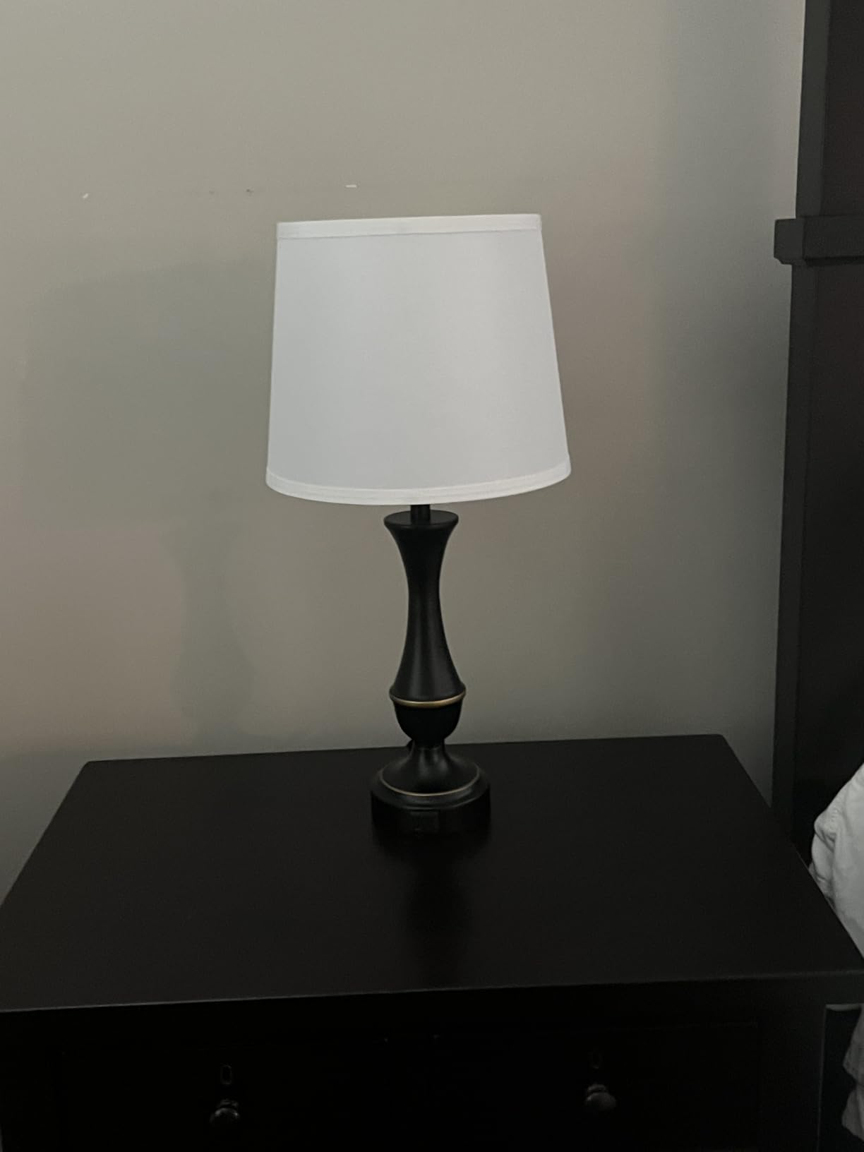 Touch Lamps for Nightstand, 3 Way Dimmable Lamps for Bedroom with USB C+A | Touch Control, USB C+A Charging Ports, Table Lamps for Living Room, Night Stands, Bedside, Bedroom, Bulb Included, Black customer photo 2