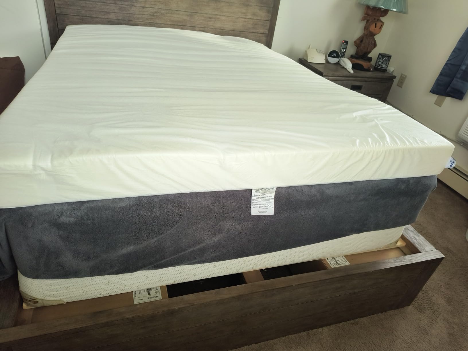 Lazyzizi Mattress Wedge Only, 5-Inch Queen Inclined Bed Wedge Mattress Topper for Acid Reflux, GERD, Neck & Back Pain, Snoring, Adjustable Elevator Under Mattress Support for Bedroom customer photo 2