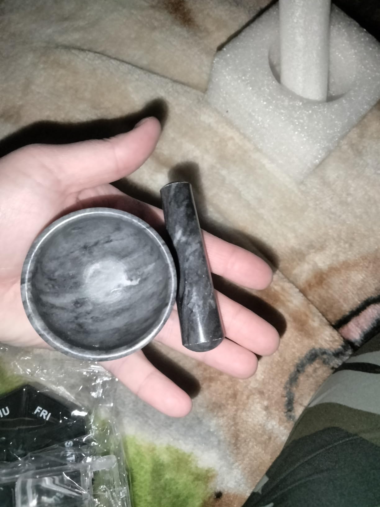 Pill Crusher, Mini Marble and Pestle Set, Pill Crusher Grinder Fine Powder, Arthritic Hands Pill Grinder customer photo 2