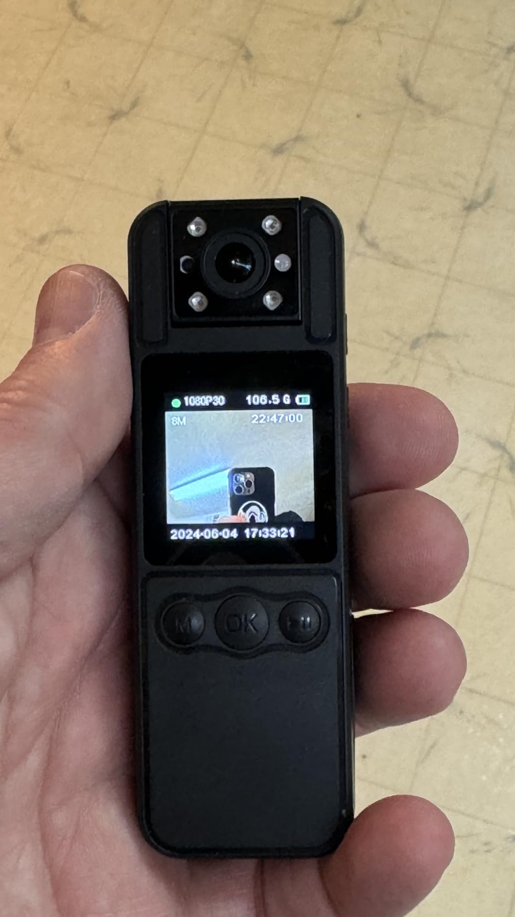 Body Camera with Audio and Video Recording, HD 1080P Body Cam with 180° Rotating Lens, 6HR Battery, IR Cut Auto Night Vision, 128GB Body Worn Camcorder, for Personal Civilians, Police Law Enforcement customer photo 2