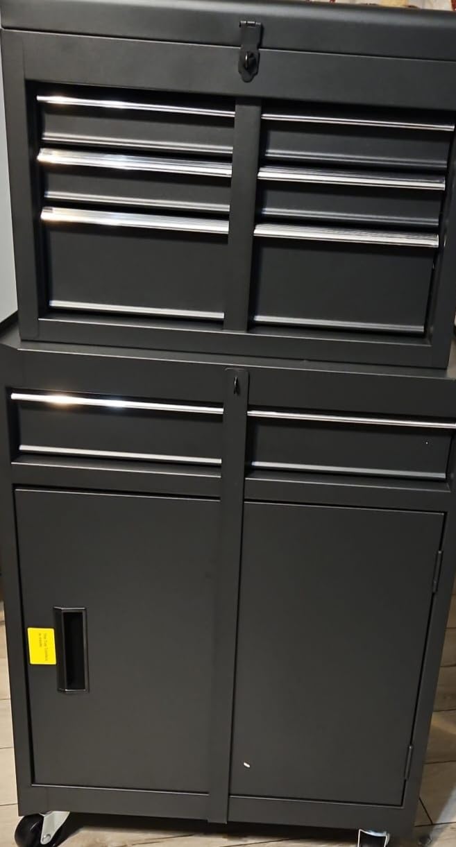 Winado 4-Drawer Rolling Tool Chest, 2-in-1 Large Storage Toolbox, Black customer photo 2
