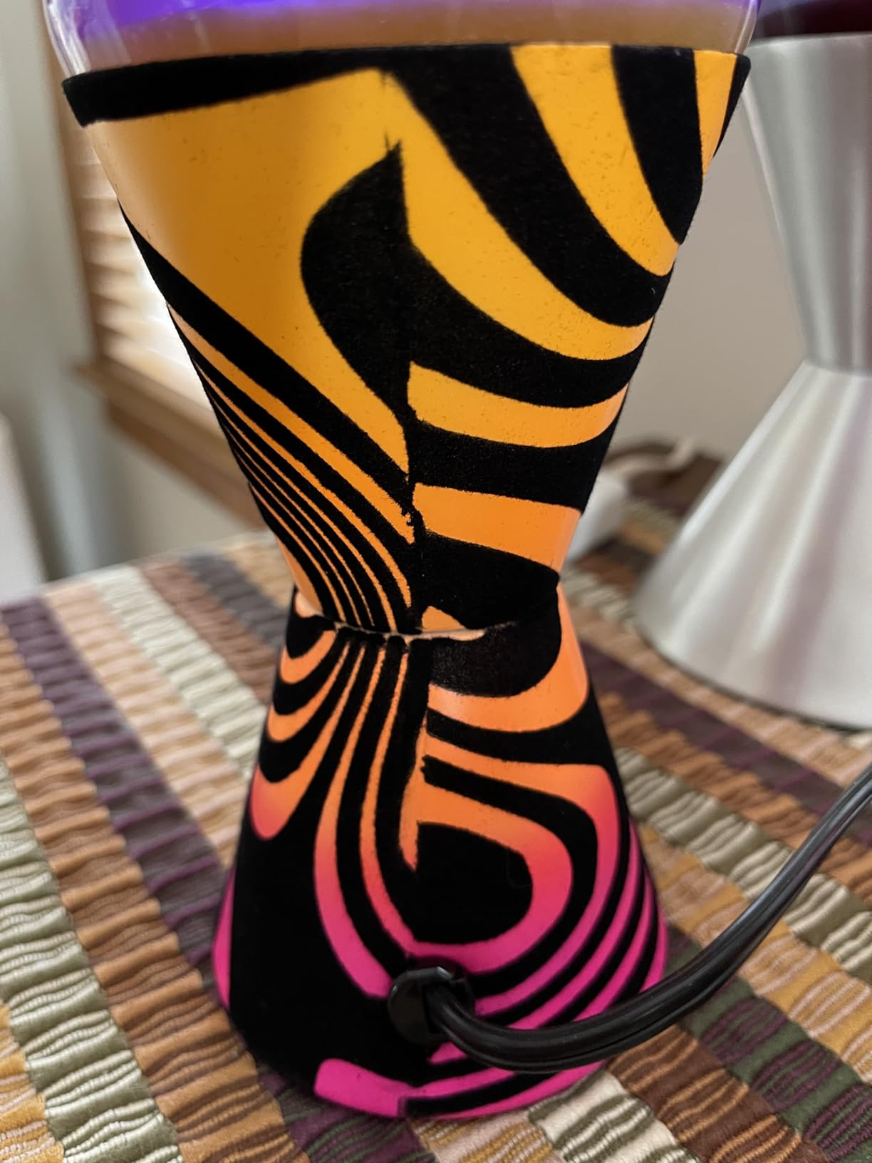 The Original Lava® Lamp - 14.5'' Groovy Gradient Flocked Base - Classic Liquid Motion Lamp - Yellow Lava and Purple Liquid - #2015 customer photo 1