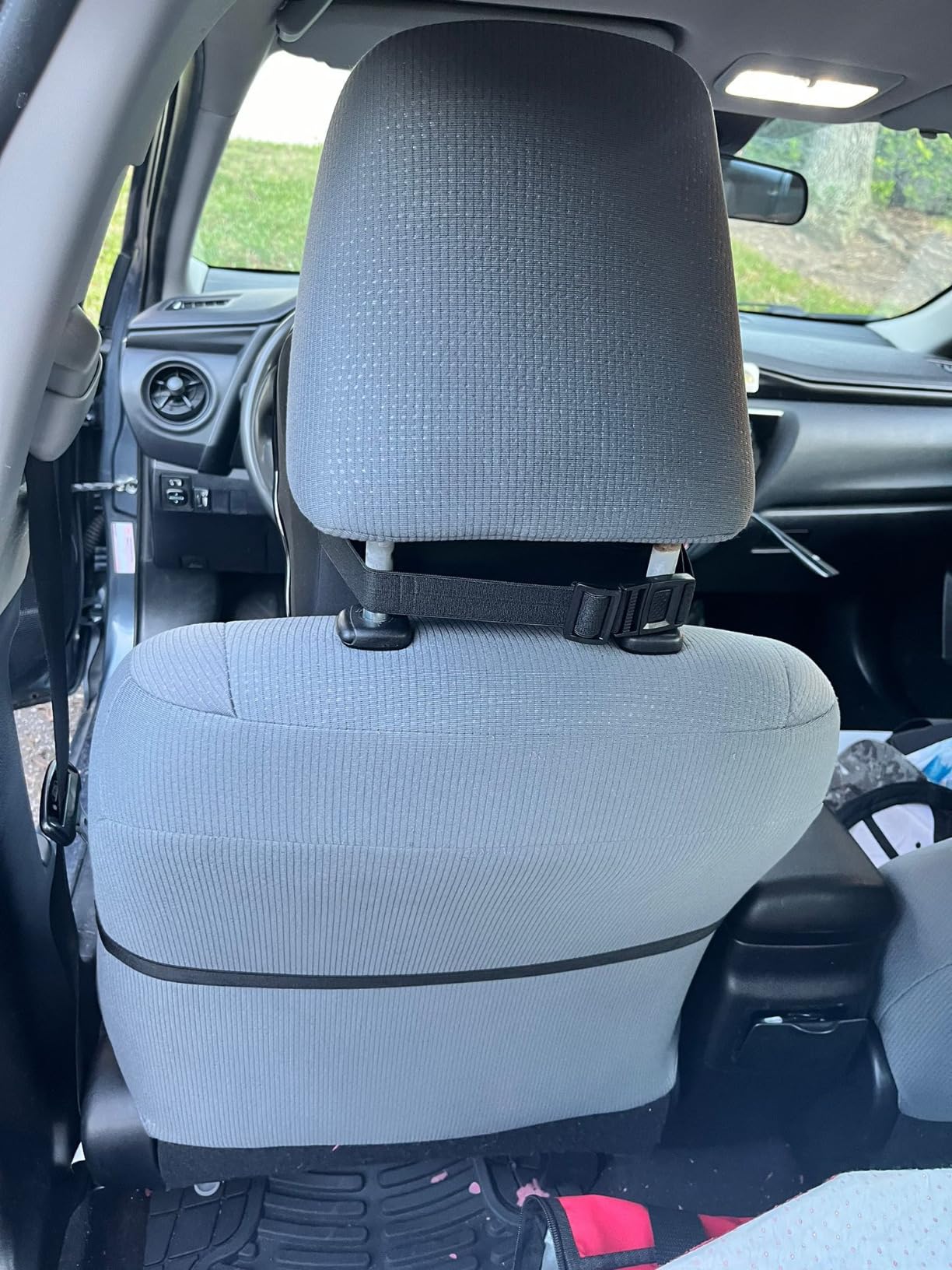 Lumbar Support and Car Neck Pillow for Office Chair and Car Seat, Softness Memory Foam Erognomic Seat Cushion with Adjustable Strap, Comfortable Ergonomic Design (Black, Polyester) customer photo 1